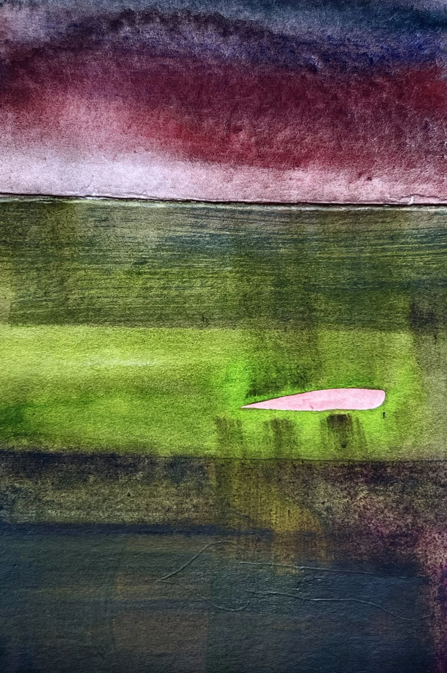 Titel 2026,
watercolor on paper
11,5  x 17,0 cm