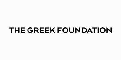 Text that reads 'The Greek Foundation' on a white background.