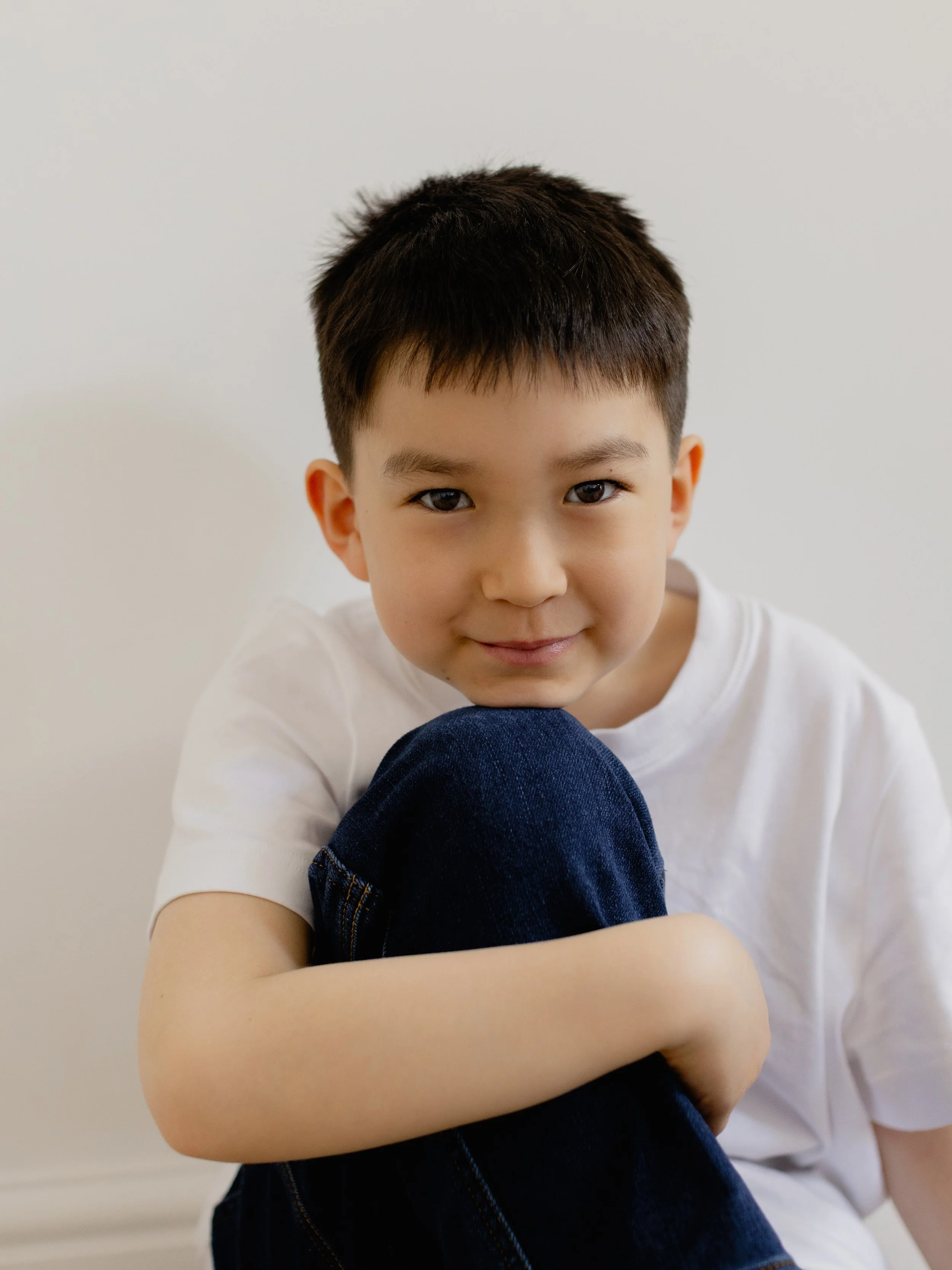 Natural child model headshot photographed at an Essex studio