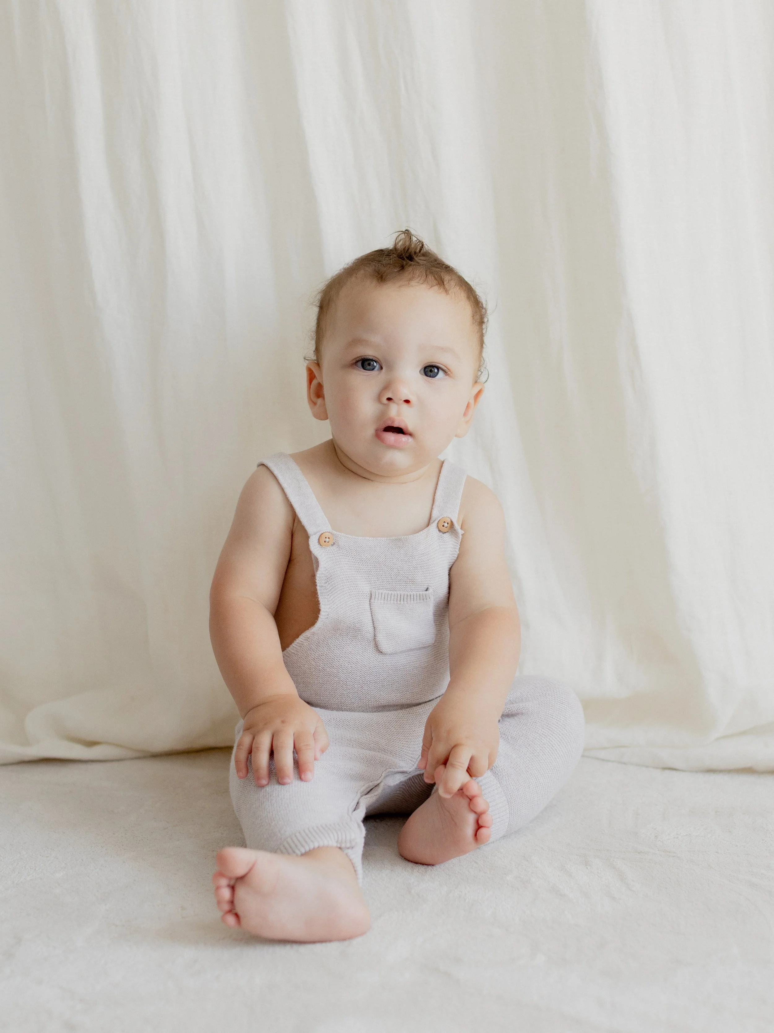 Baby model portfolio update with a natural studio portrait in Essex