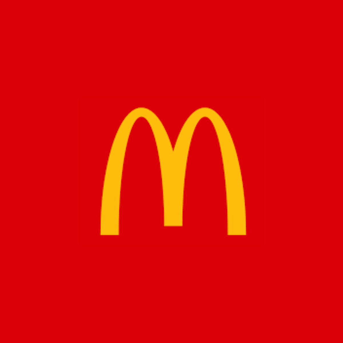 McDonald's logo on McDonald's red background.