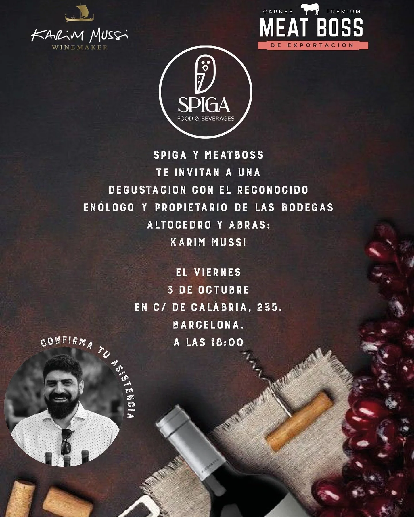 El vino nos cuenta historias&hellip; ven a descubrirlas con  Karim Mussi. 🍷✨

Este viernes 3 de octubre a las 18h te invitamos a vivir una experiencia exclusiva en MeatBoss, de la mano del reconocido en&oacute;logo argentino Karim Mussi, creador de 