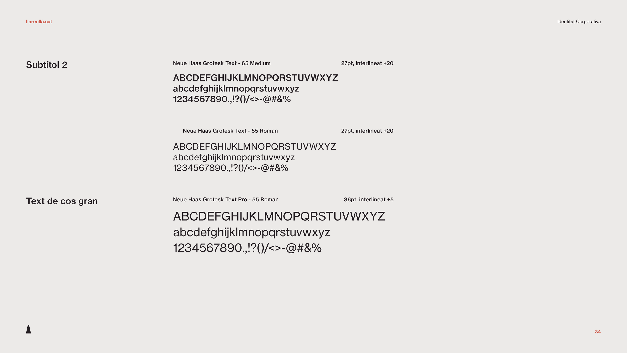 Typeface: Headline 2 and Big Body copy