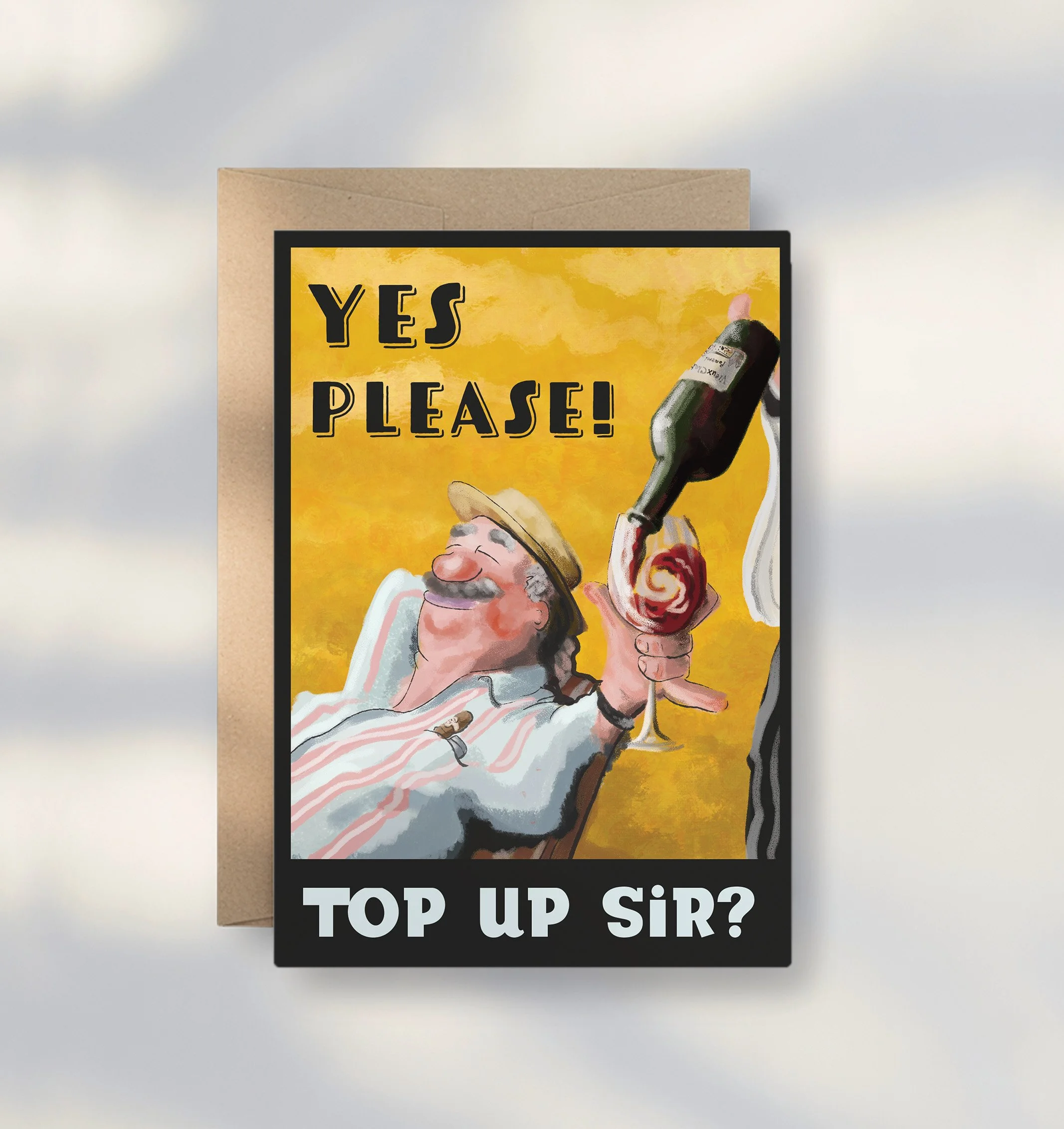 Top Up Sir | A6 Greeting Card