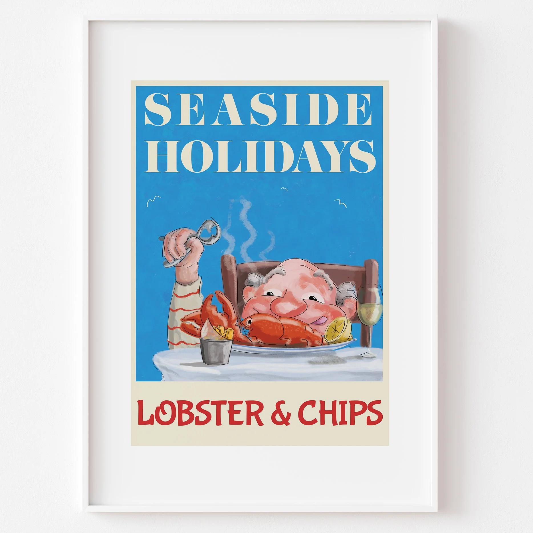 A5 Signed Print | Lobster and Chips