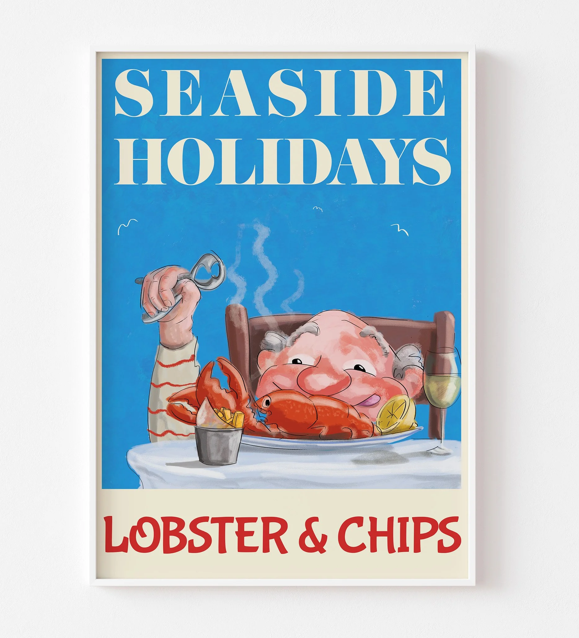 A4 Signed Print | Lobster and Chips