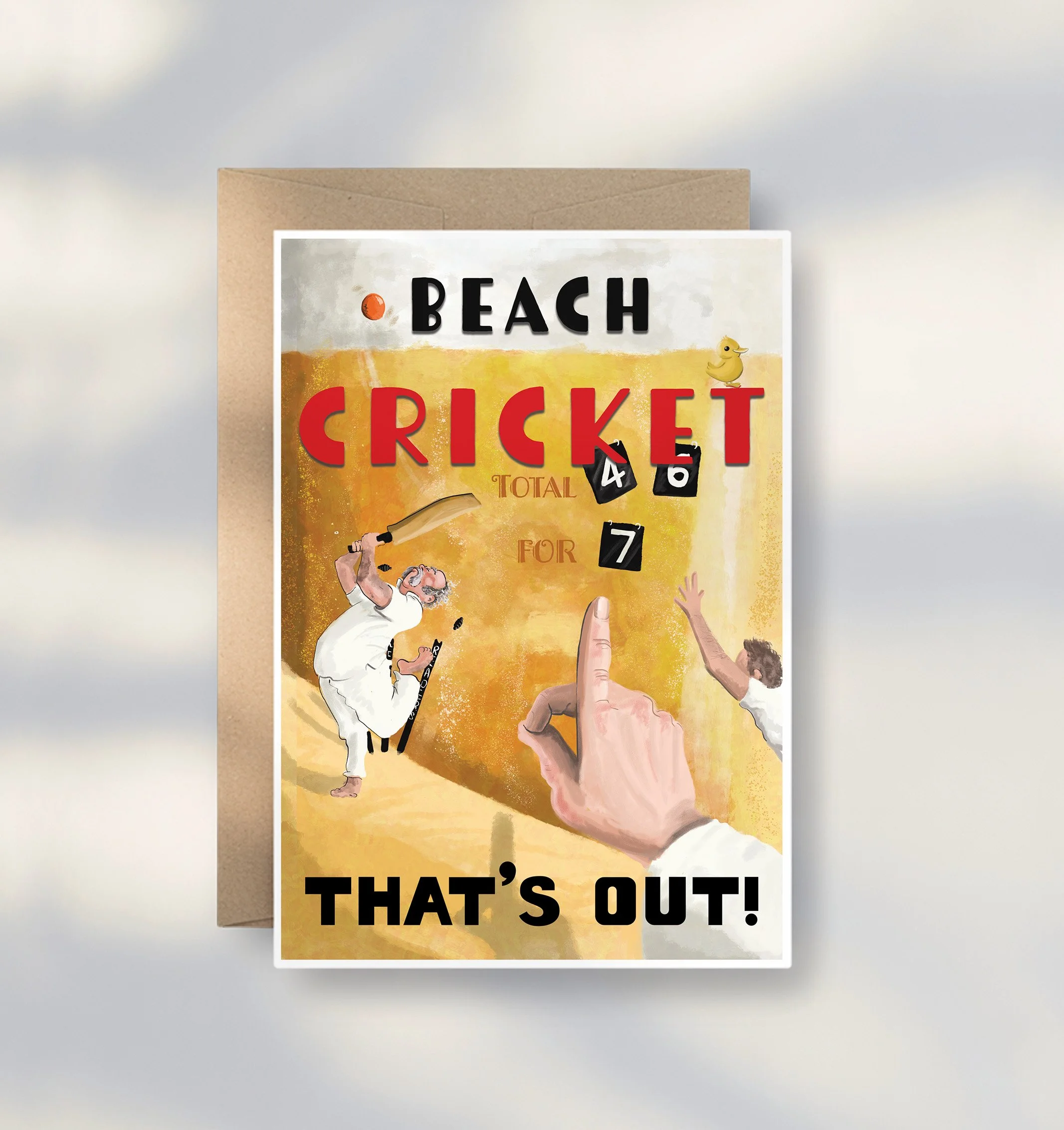 Beach Cricket | A6 Greeting Card