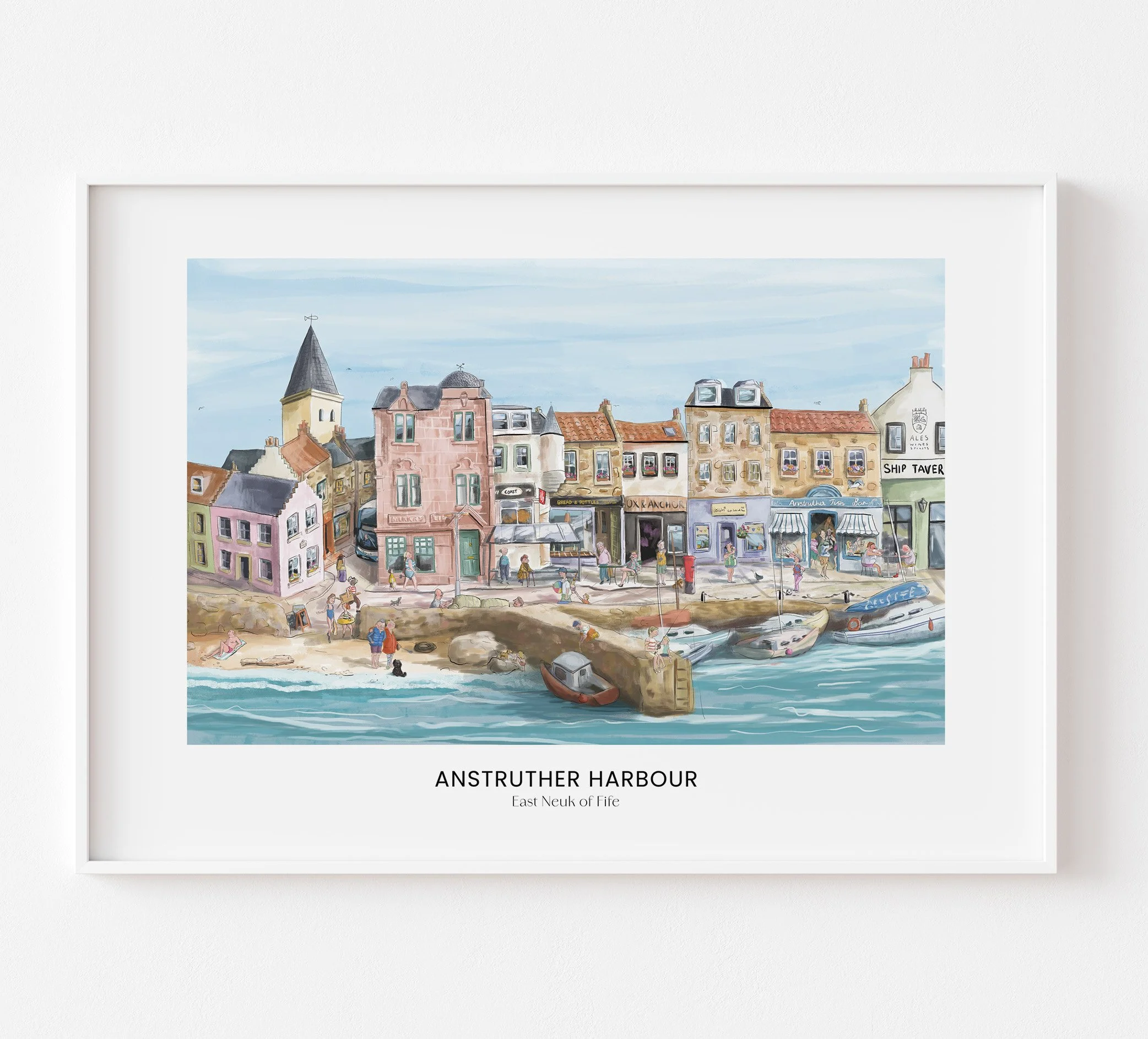 A3 Signed Print | Anstruther Harbour
