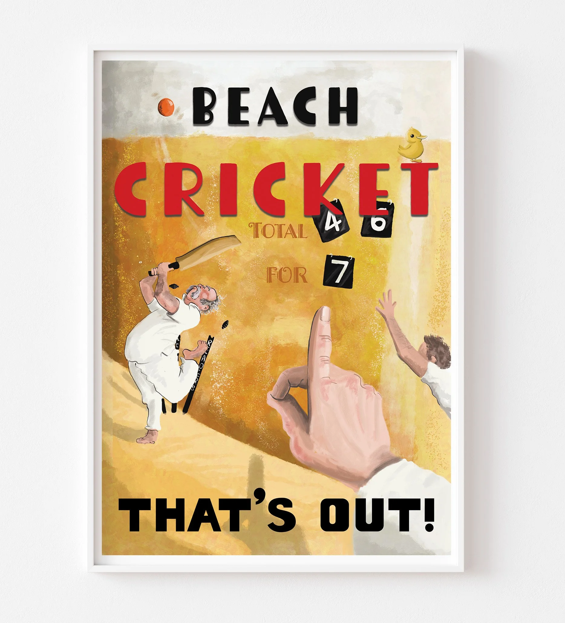 A4 Signed Print | Beach Cricket