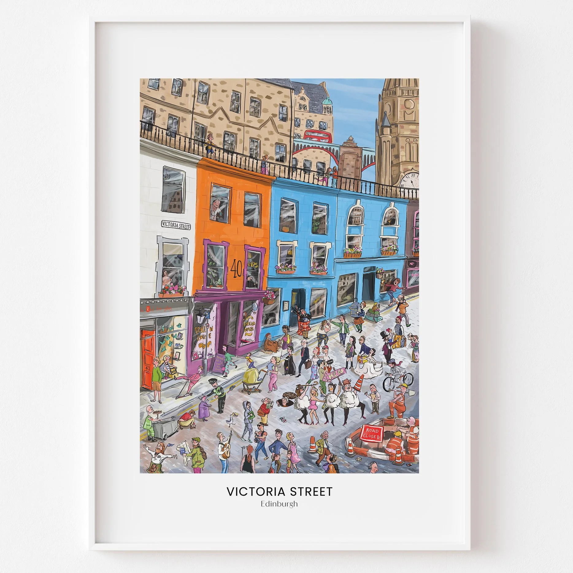 A3 Signed Print | Victoria Street - Edinburgh
