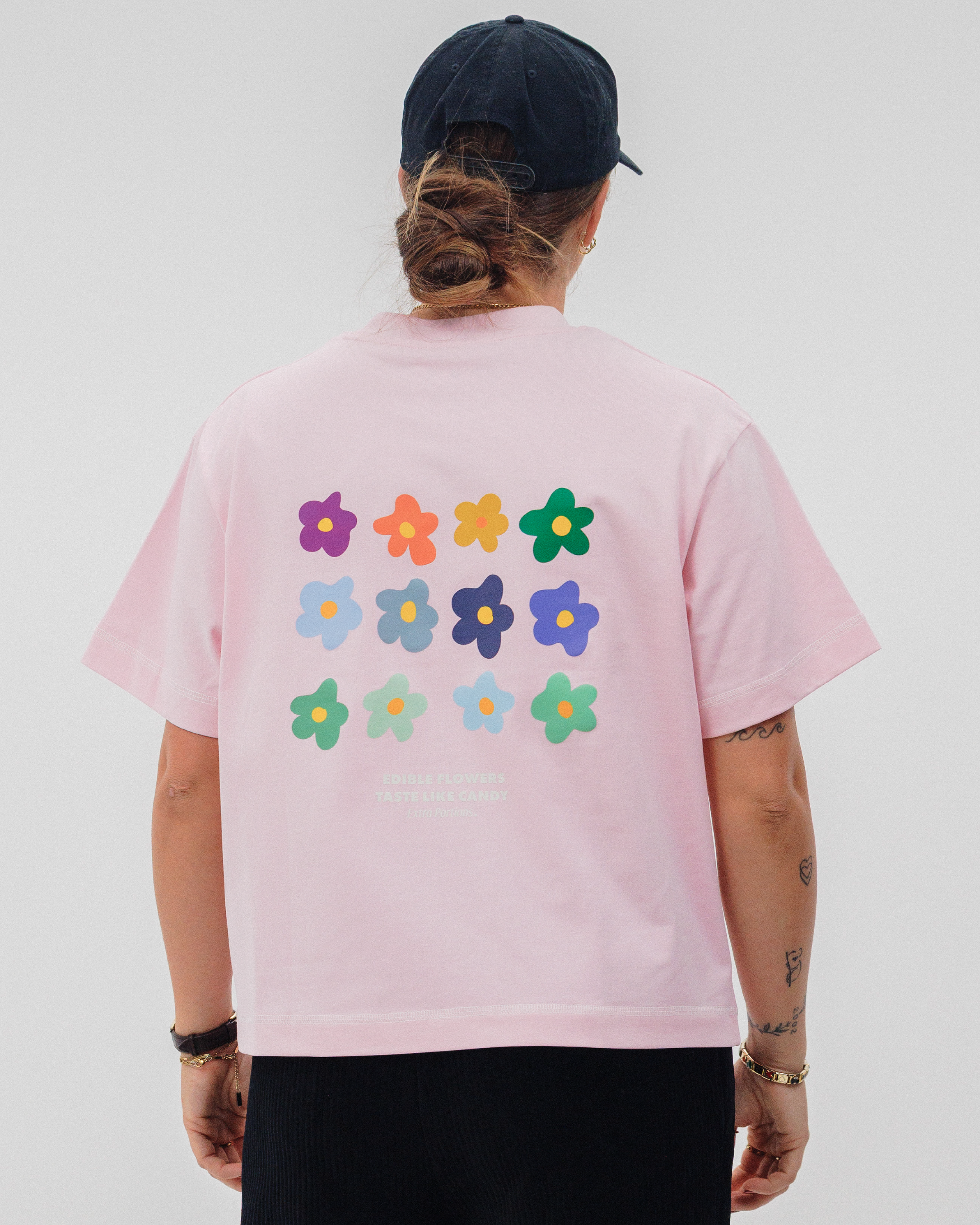 Edible Flowers Tee - Baby Pink