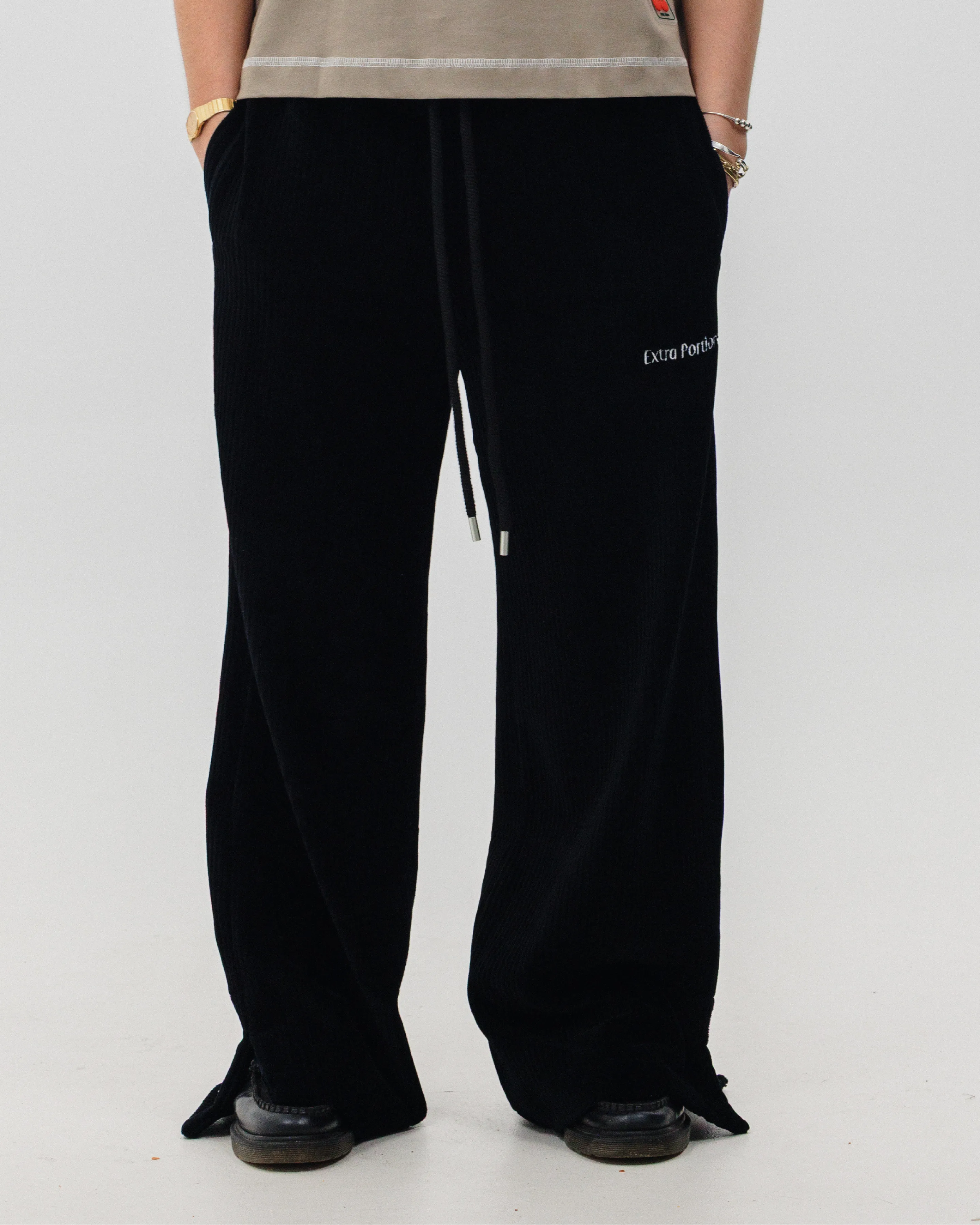 Corduroy Lounge Pants - Black