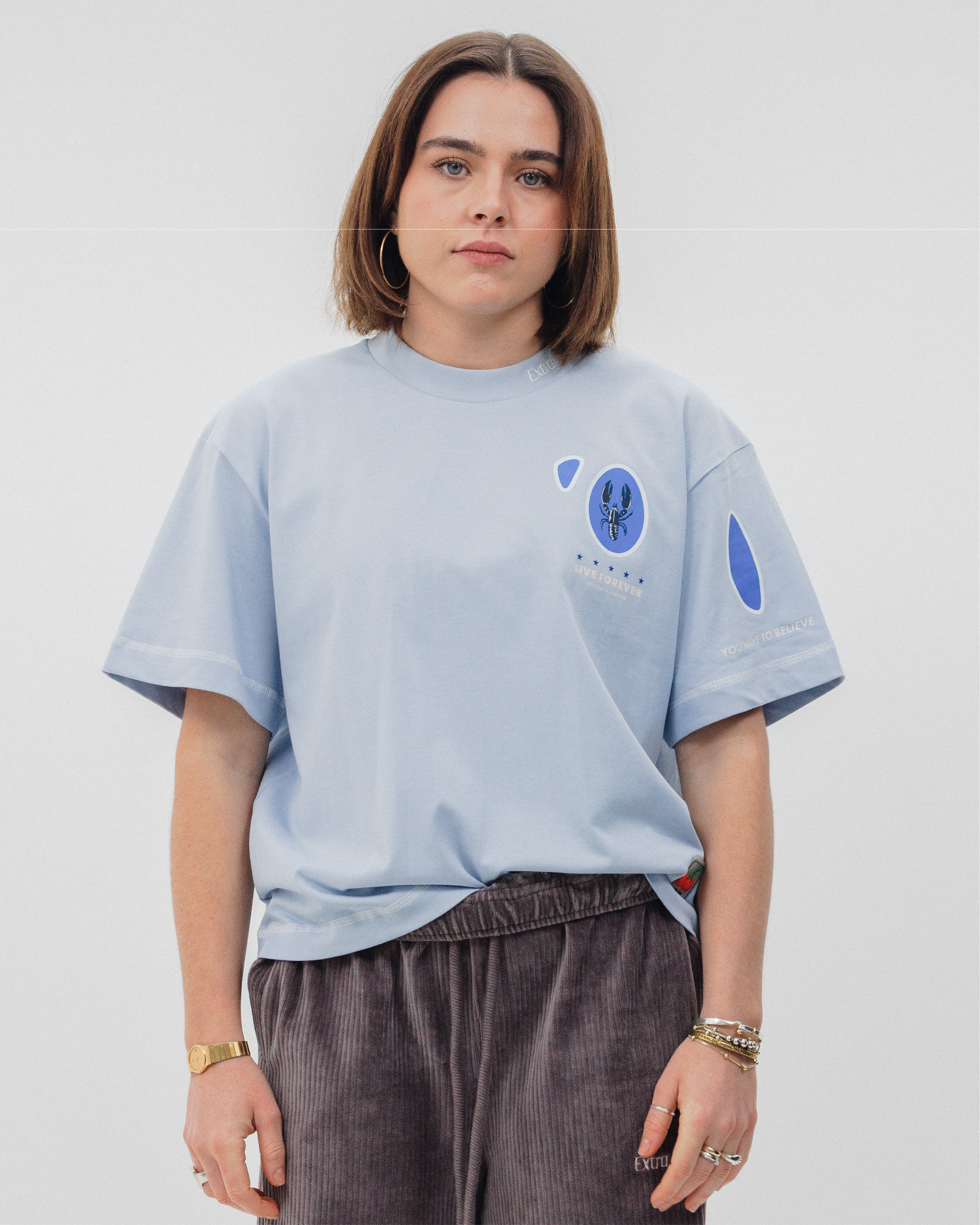 Lobster Tee - Baby Blue