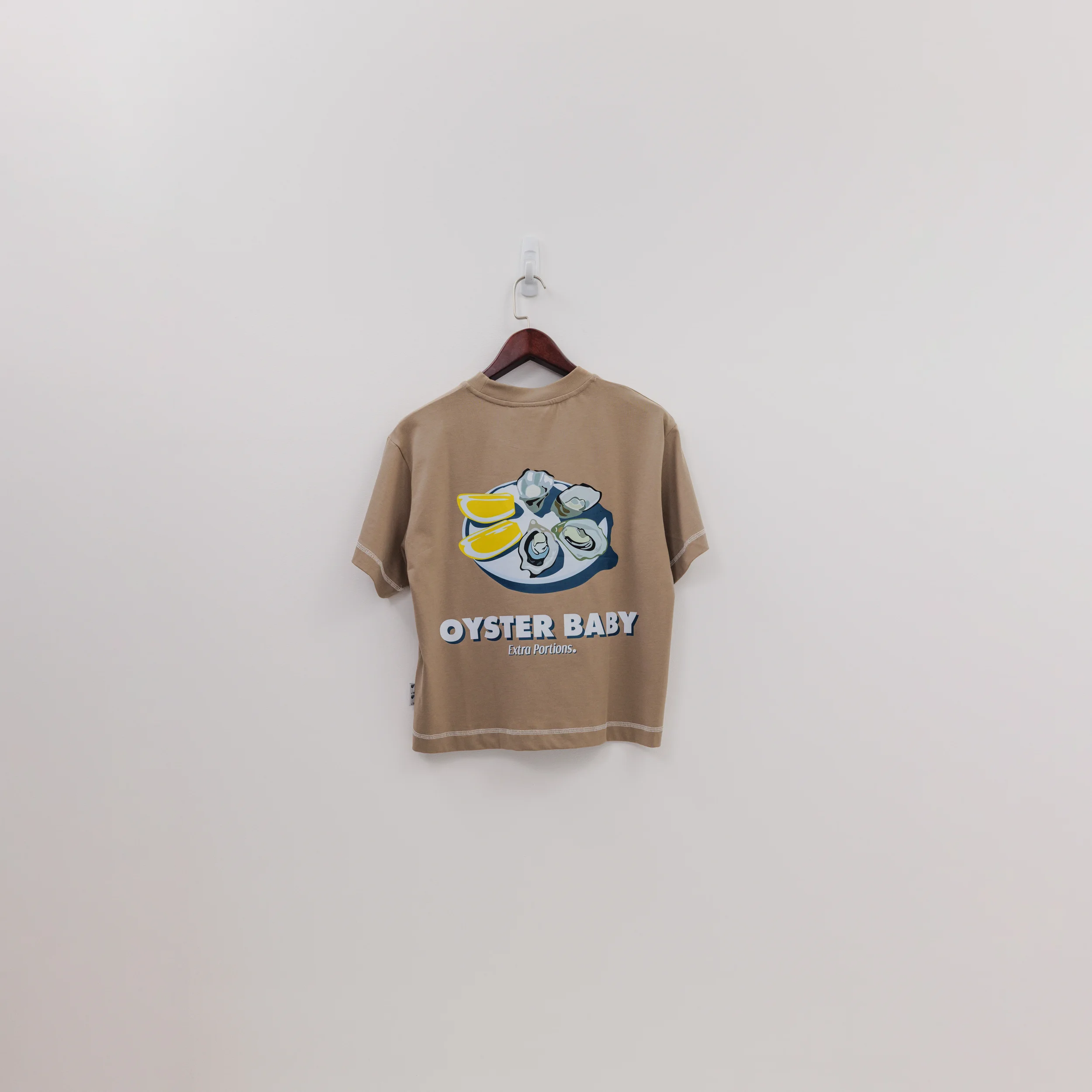 Oyster Baby Tee - Washed Brown