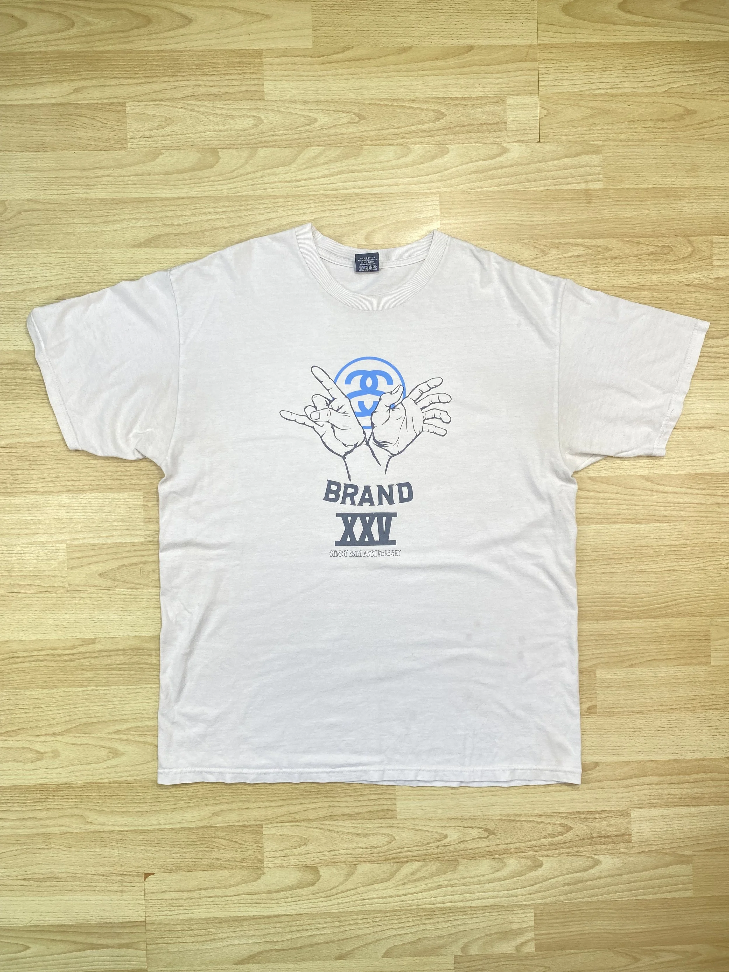 Stüssy 'Hands' 25 th anniversary t-shirt