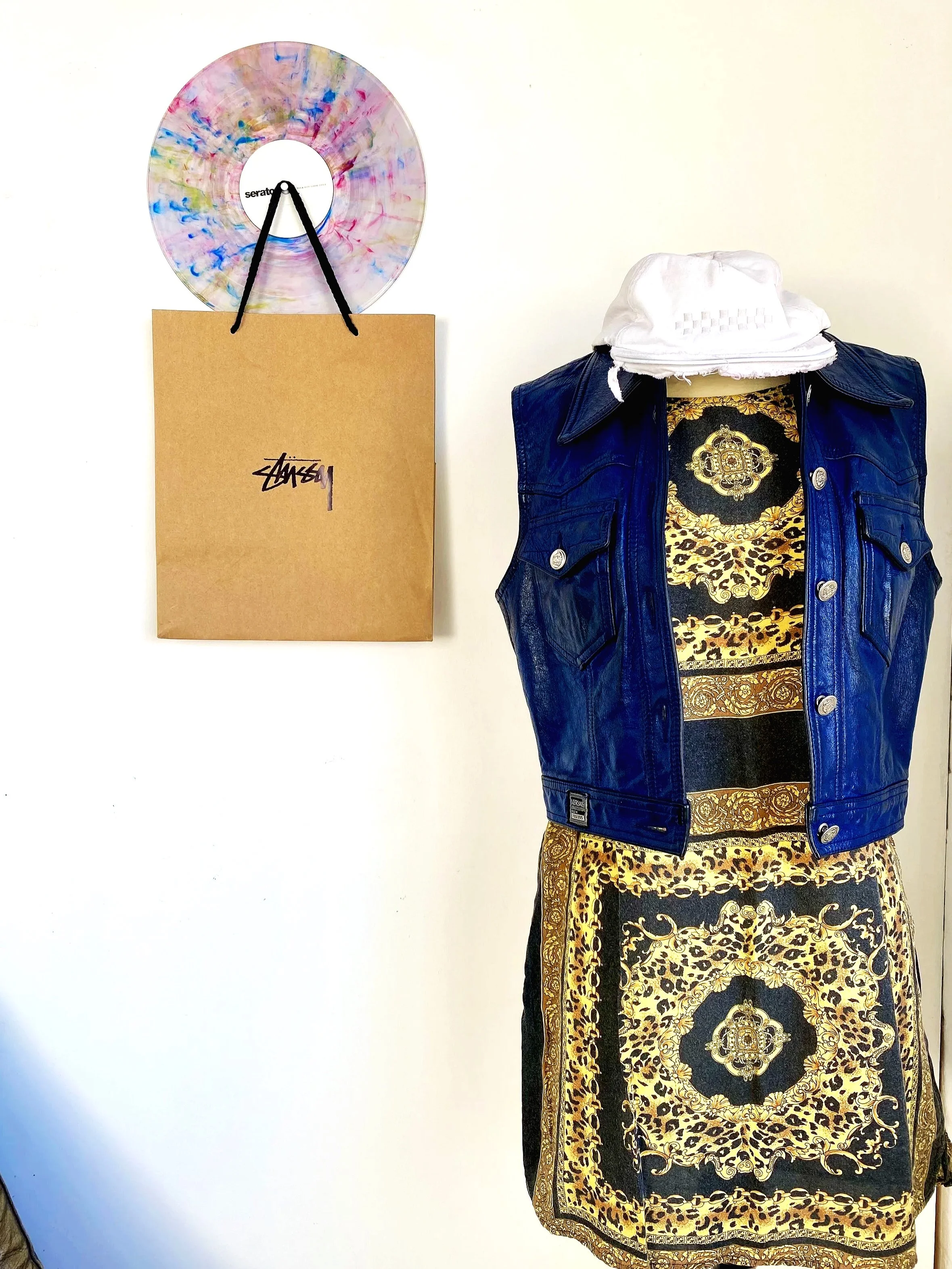 versace waistcoat stussy