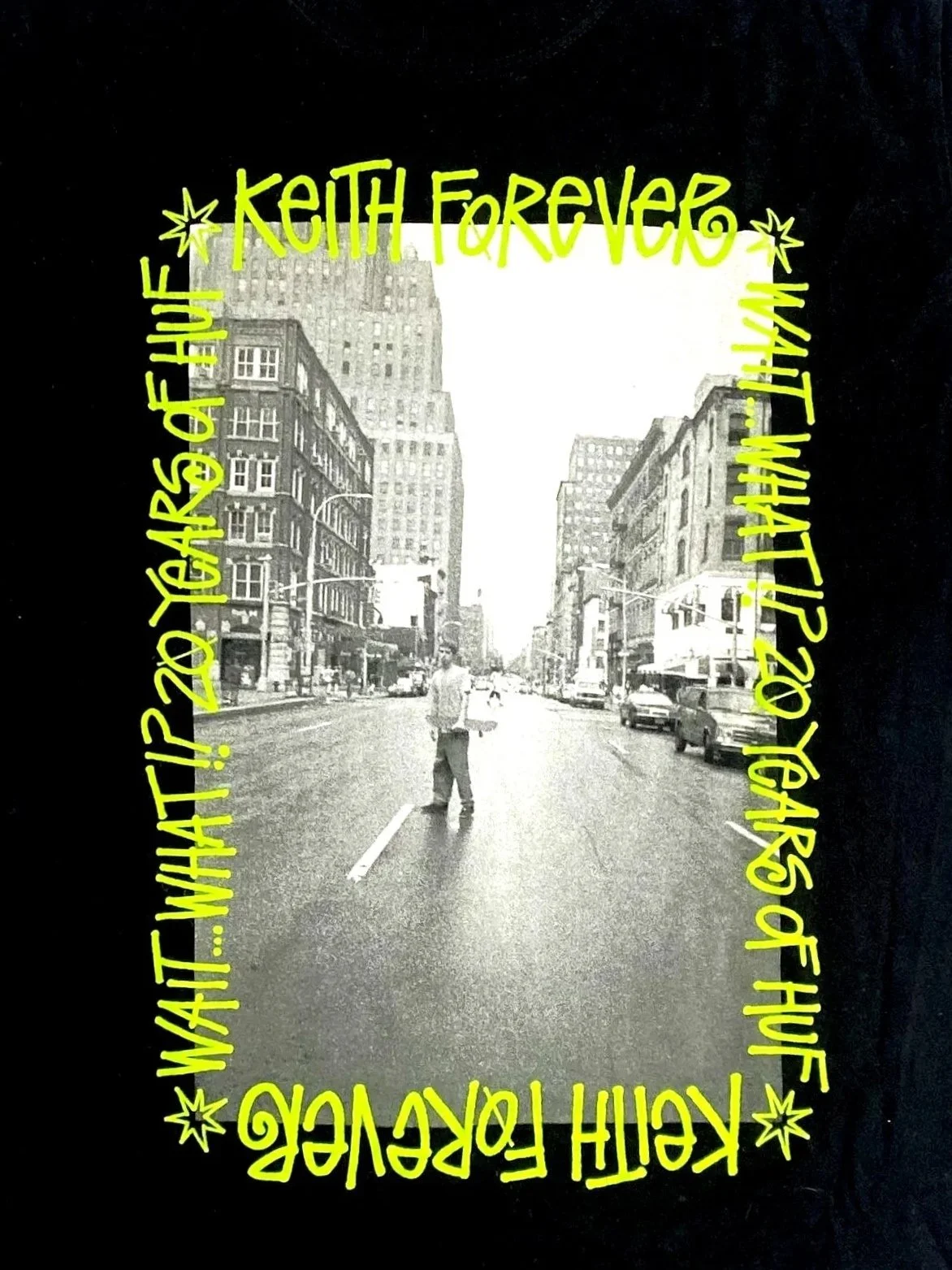Stüssy commemorative anniversary  'Keith Forever' T-shirt  Keith Hufnagel Huf skateboarding icon