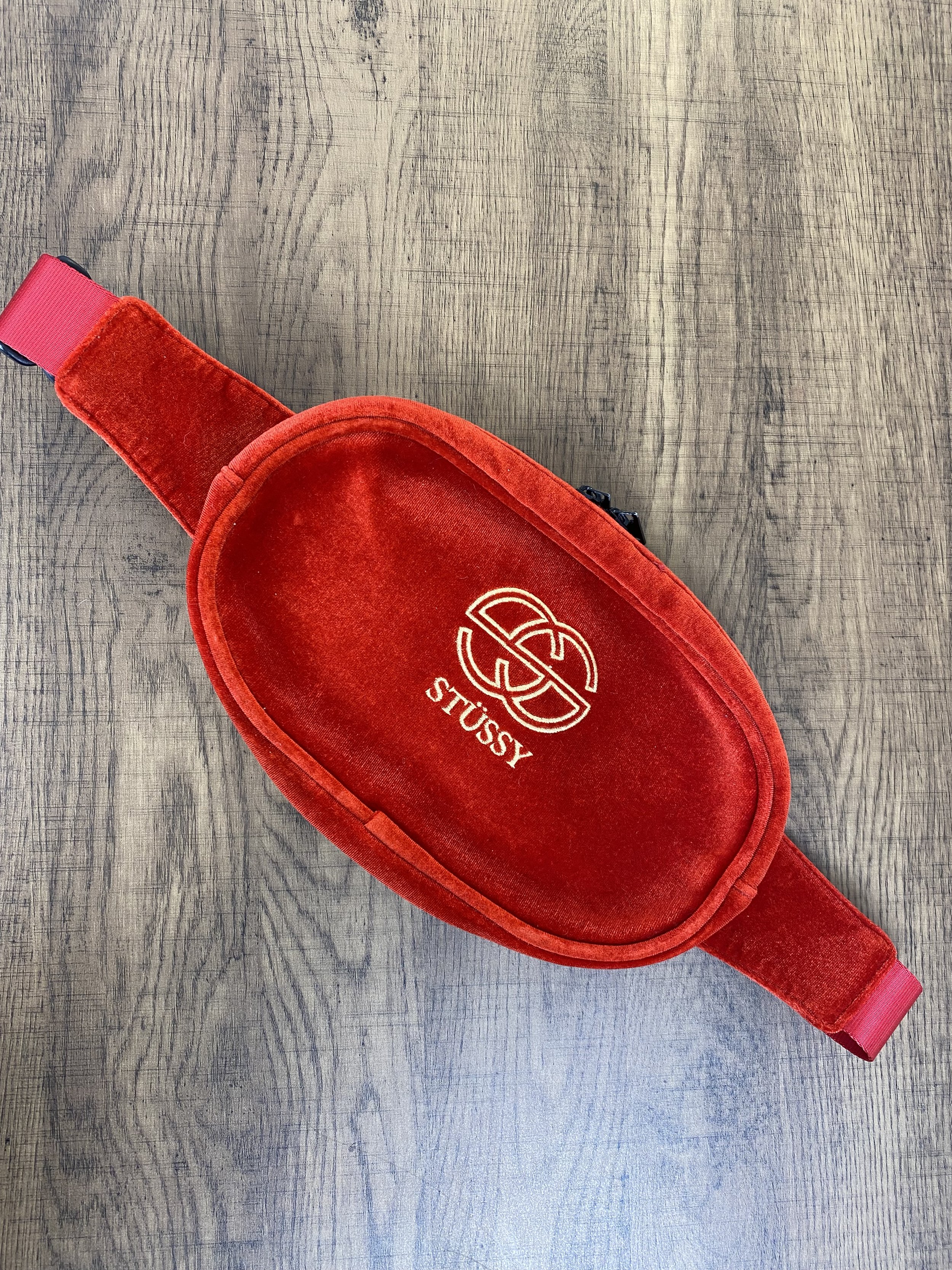 Stüssy Red Velvet Vintage Belt Bag