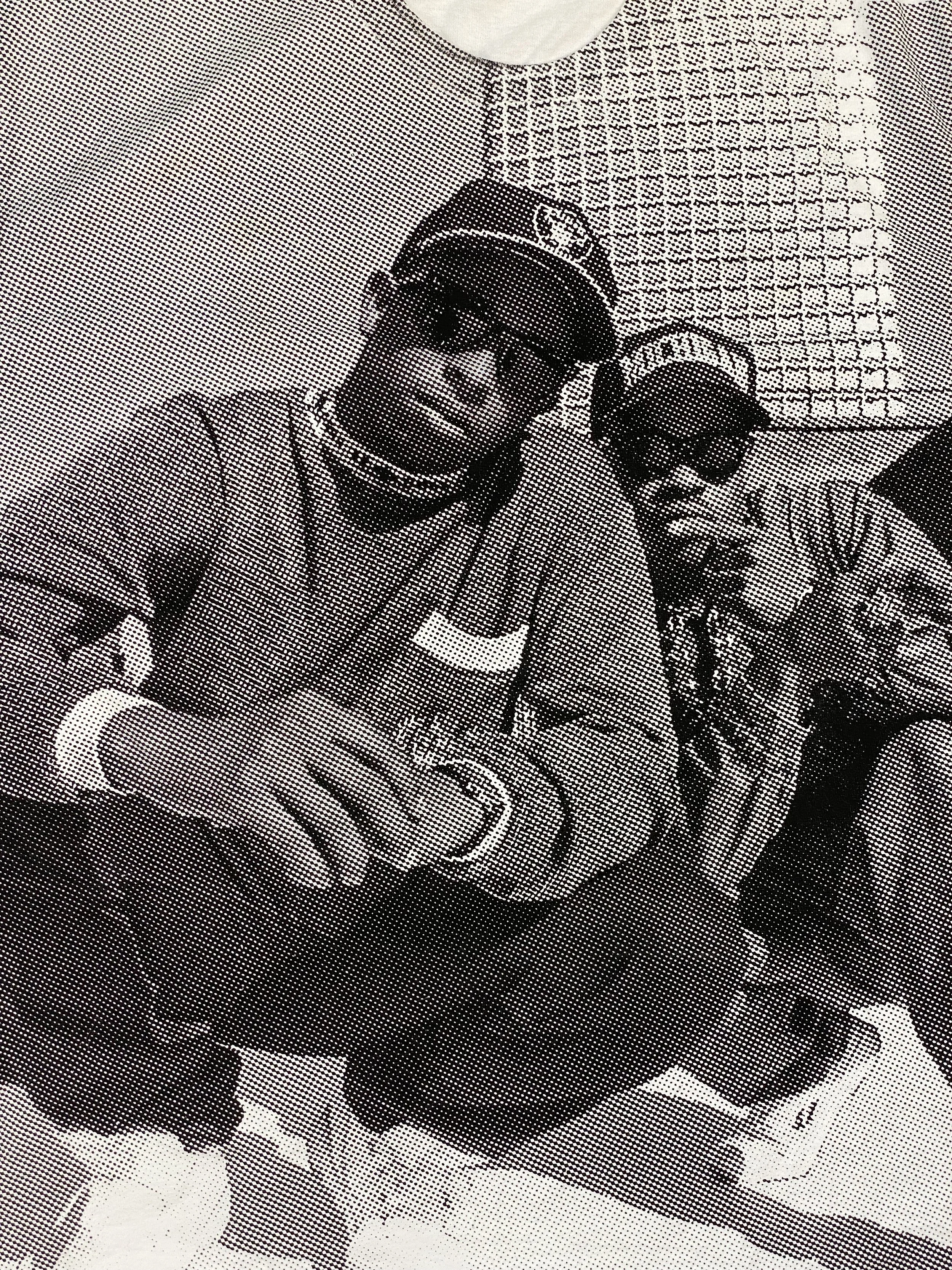 Stüssy Gangstarr t-shirt close up DJ Premier and Guru