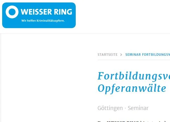 Rechtsanwalt Schabbeck beim Weißen Ring