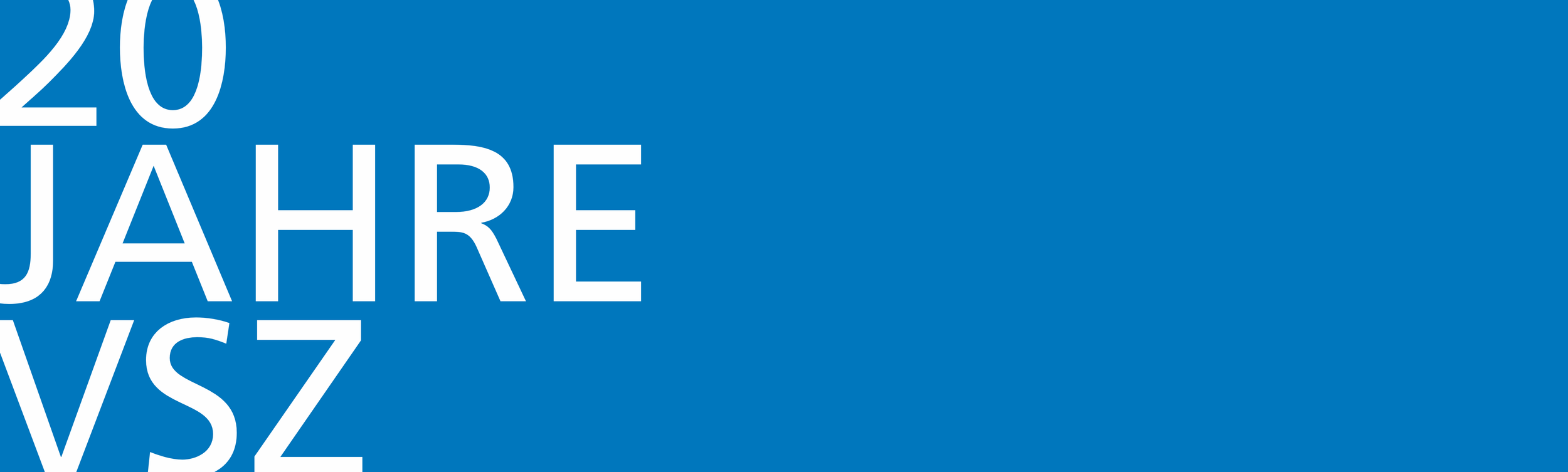 Blaue Grafik mit weißen großen Buchstaben und Zahlen, die die Jahre 2020, 2021, 2022, 2023, 2024 und 2025 auflisten.