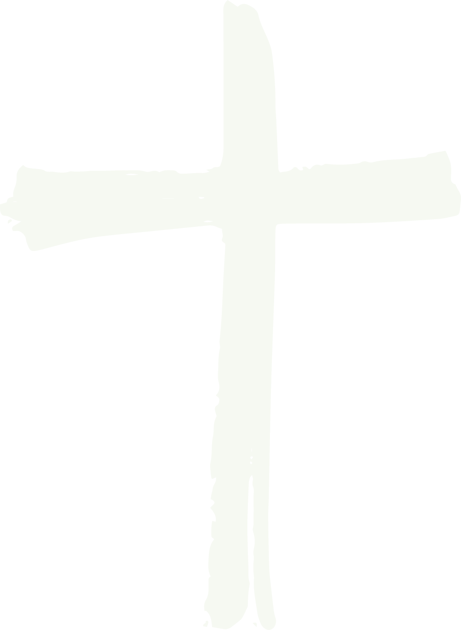 An illustration of a simple, light green cross on a black background.