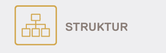 Strukturdiagramm als Icon, daneben der Text: 'Struktur'