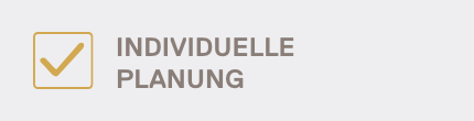 Symbol für individuelle Planung mit Häkchen