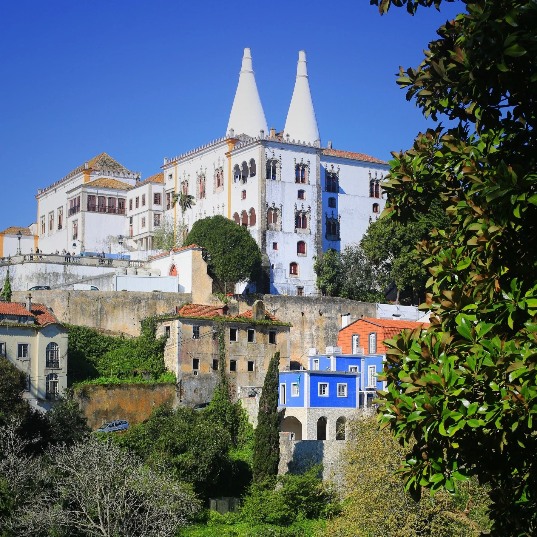 Perched above emerald hills, Sintra&rsquo;s timeless beauty feels almost unreal &mdash; white towers touching the sky, hidden gardens below, and centuries of stories woven into every stone. 🌿🏰✨

A quiet walk here feels like stepping into another wo