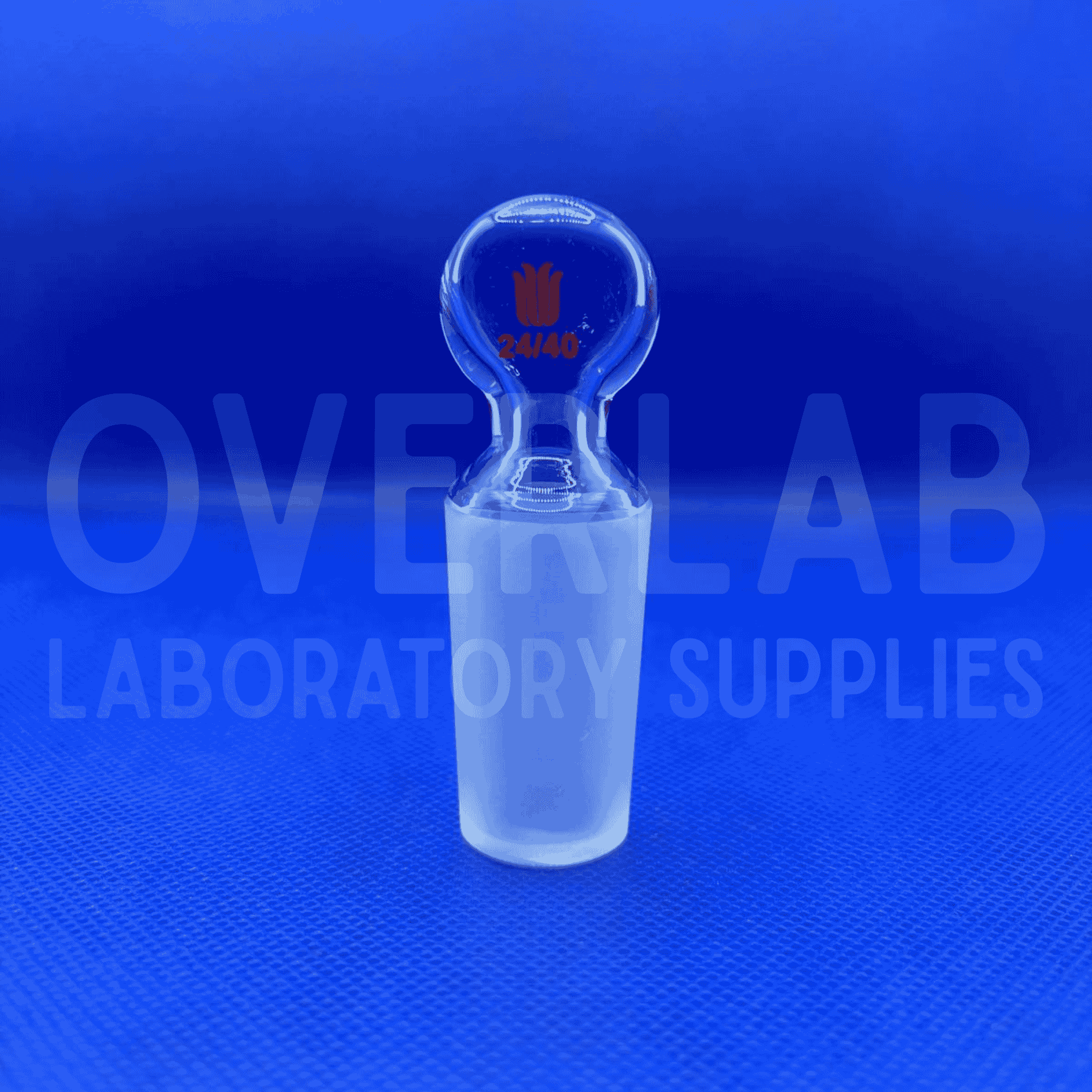 Stopper, Cap, Penny-Head, Glass, Full solid