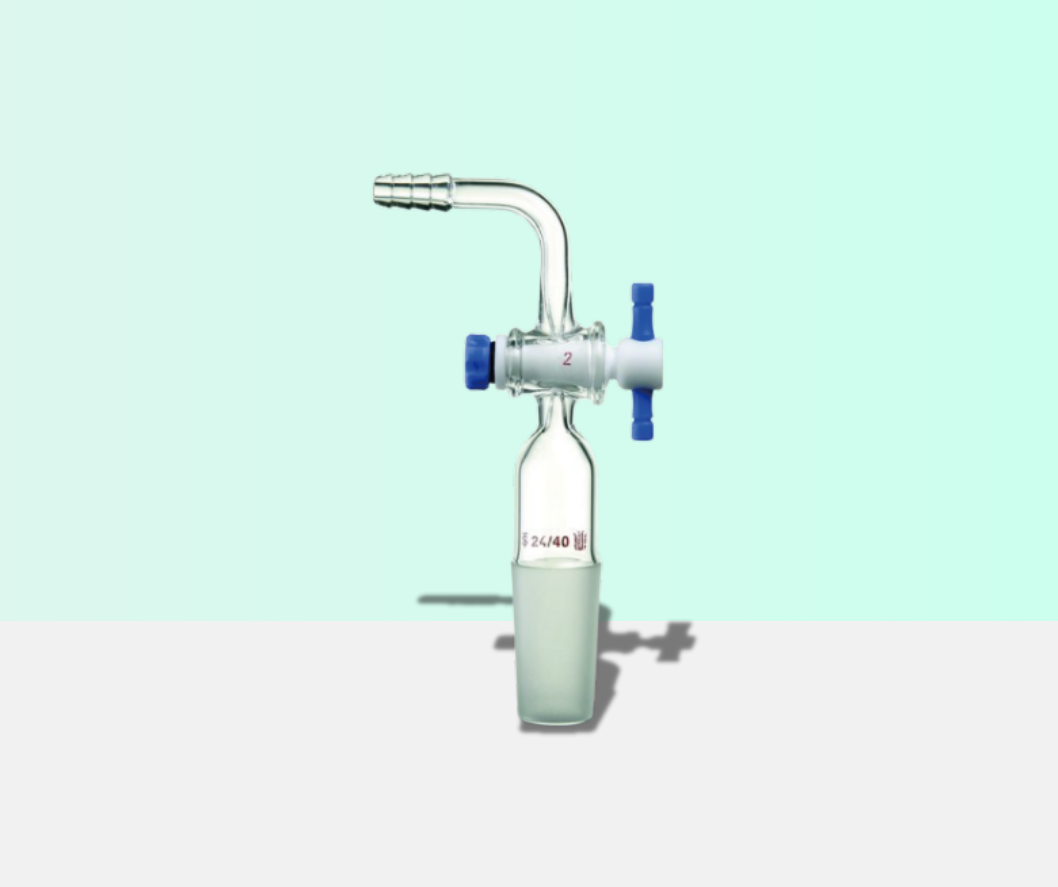 Adaptor - 90°, Vacuum, PTFE, Stopcock (A381420).png