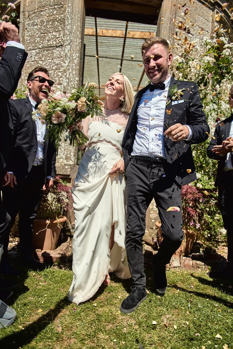 kirklinton hall cumbria uk wedding photographer confetti throw aisle photography 308.JPG