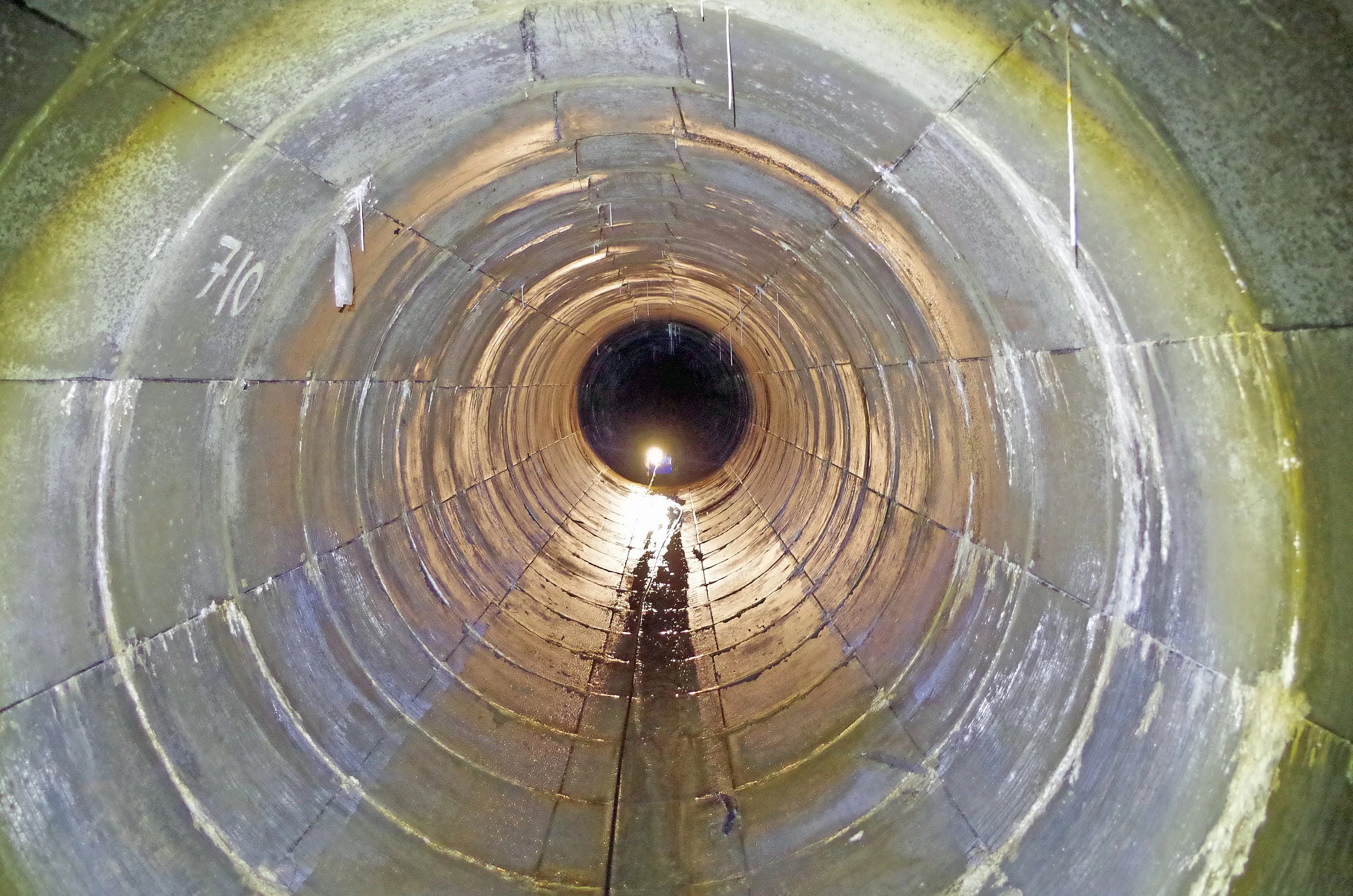 MMP crawler traversing a storm water tunnel 1.2km