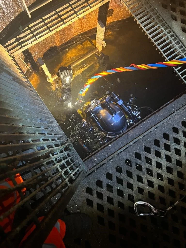 Reservoir shaft dive survey 