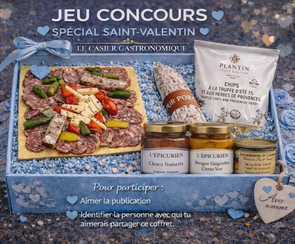 💙 JEU CONCOURS SP&Eacute;CIAL SAINT-VALENTIN 💙

Pour vous remercier d&rsquo;&ecirc;tre toujours plus nombreux &agrave; nous suivre et &agrave; venir nous rendre visite au Casier Gastronomique, on a d&eacute;cid&eacute; de vous g&acirc;ter 🎁
De bea