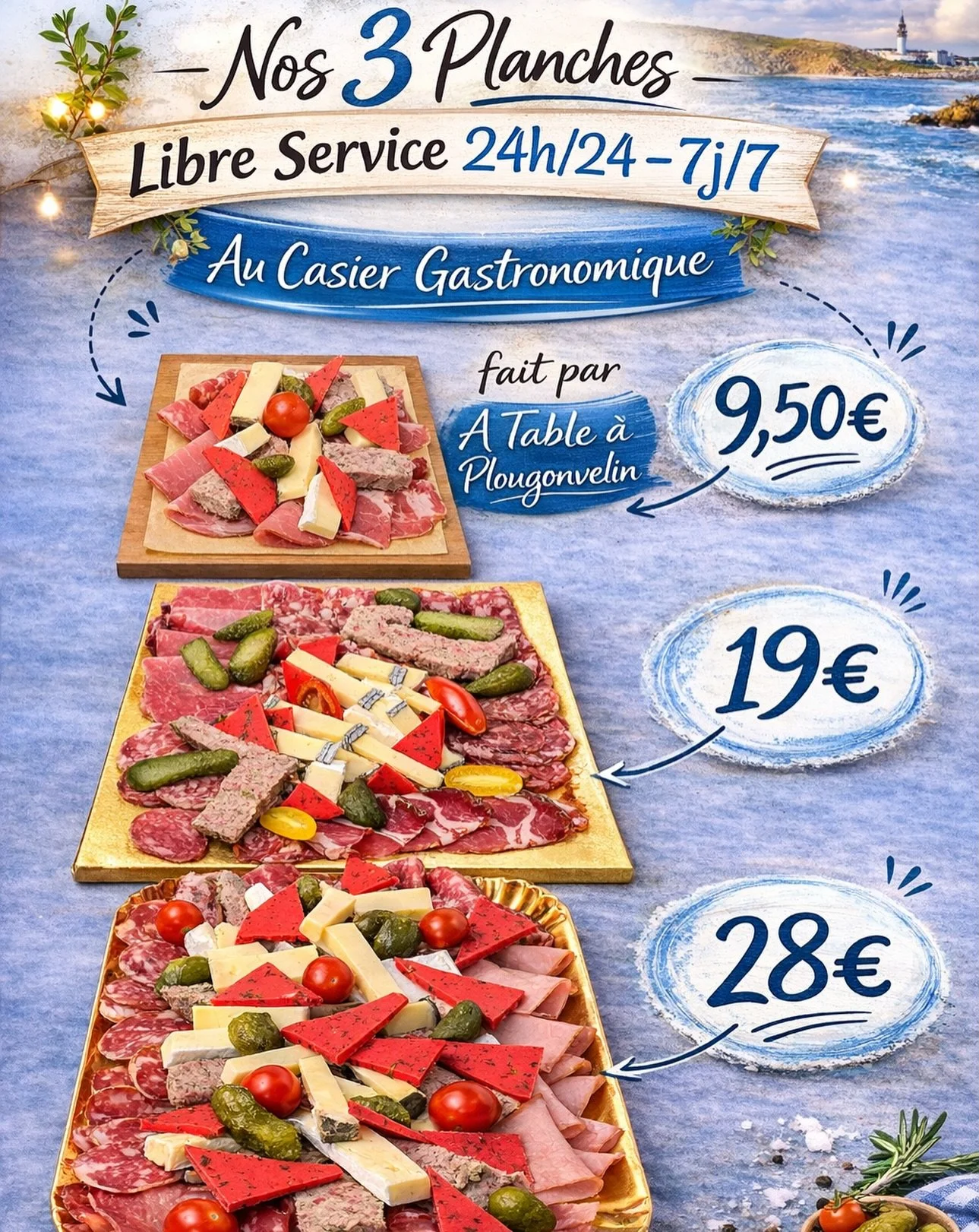 👉 Plus d&rsquo;excuse pour l&rsquo;ap&eacute;ro 😏

🥓🧀 Nos 3 planches sont disponibles 24h/24 &ndash; 7j/7 !

Que ce soit pour un plaisir solo, un moment &agrave; deux ou entre amis&hellip;
👉 On a la planche qu&rsquo;il vous faut 👇

✨ Planche 1 