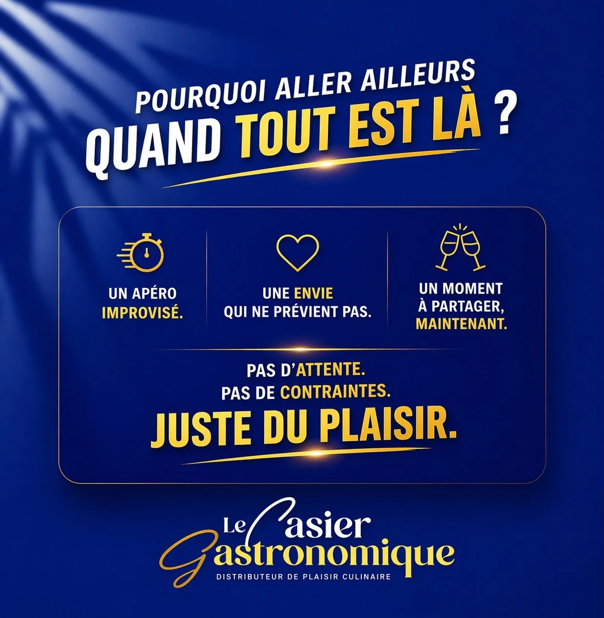 Aujourd&rsquo;hui, l&rsquo;ap&eacute;ro, ce n&rsquo;est plus juste un moment.
C&rsquo;est devenu un vrai rituel.

👉 94 % des Fran&ccedil;ais prennent l&rsquo;ap&eacute;ro
👉 En moyenne 2 fois par semaine
👉 Et &ccedil;a repr&eacute;sente 3,5 milliar