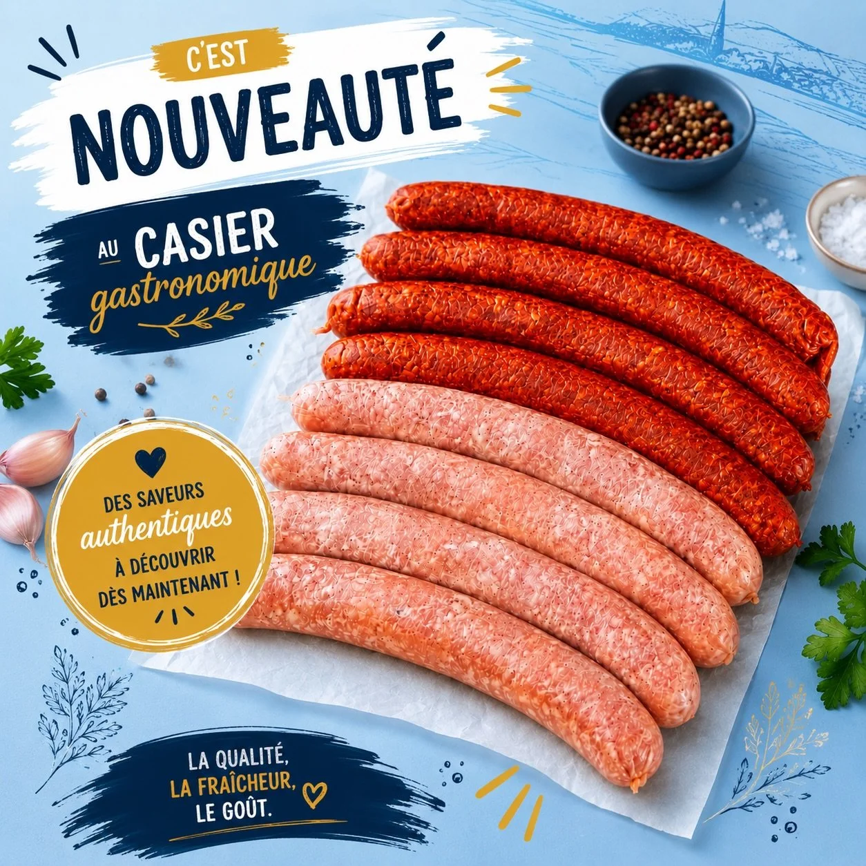 🔥 NOUVEAUT&Eacute; AU CASIER GASTRONOMIQUE 🔥

L&rsquo;&eacute;t&eacute; approche&hellip; et les barbecues aussi ! ☀️

D&eacute;couvrez notre nouvelle Planche Barbecue :
🌭 4 saucisses aux herbes
🌶️ 4 merguez

✅ 100 % fait maison par notre boucher-