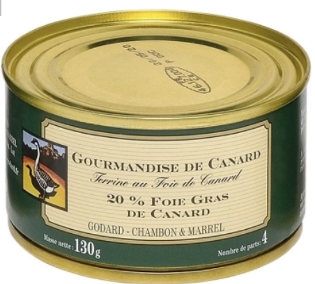 Gourmandise foie gras au canard 20% 100g