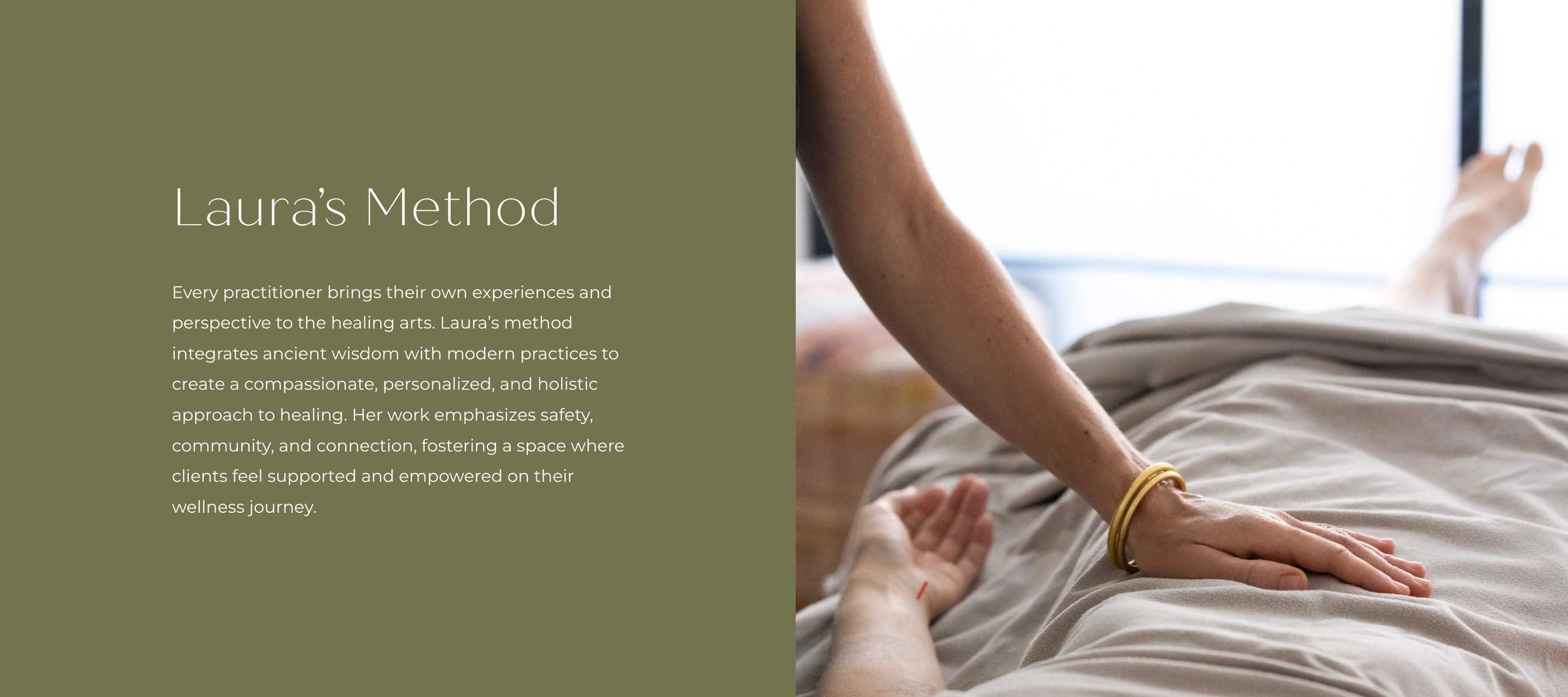 Wellness practitioner custom website design