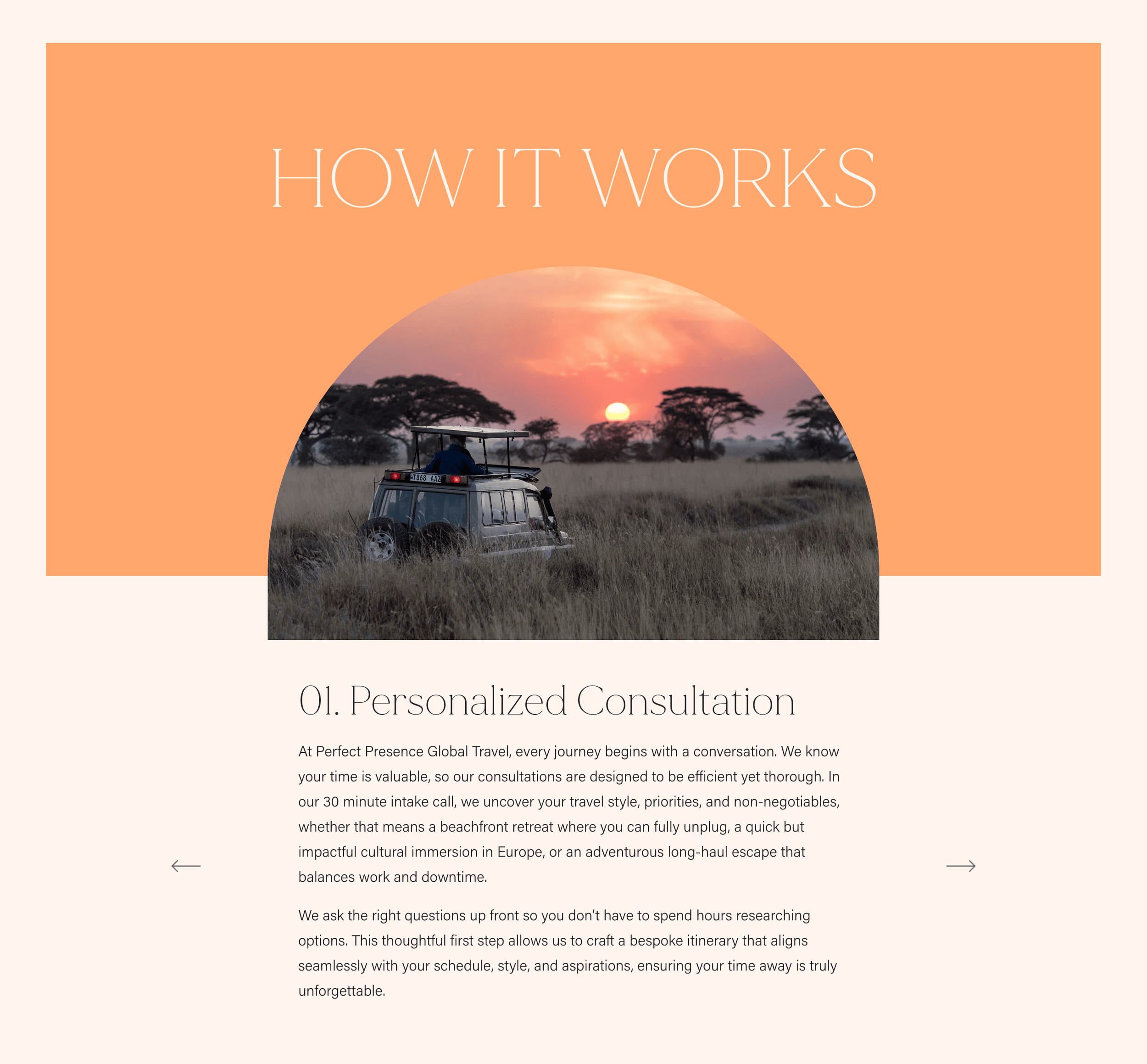 Perfect Presence website design