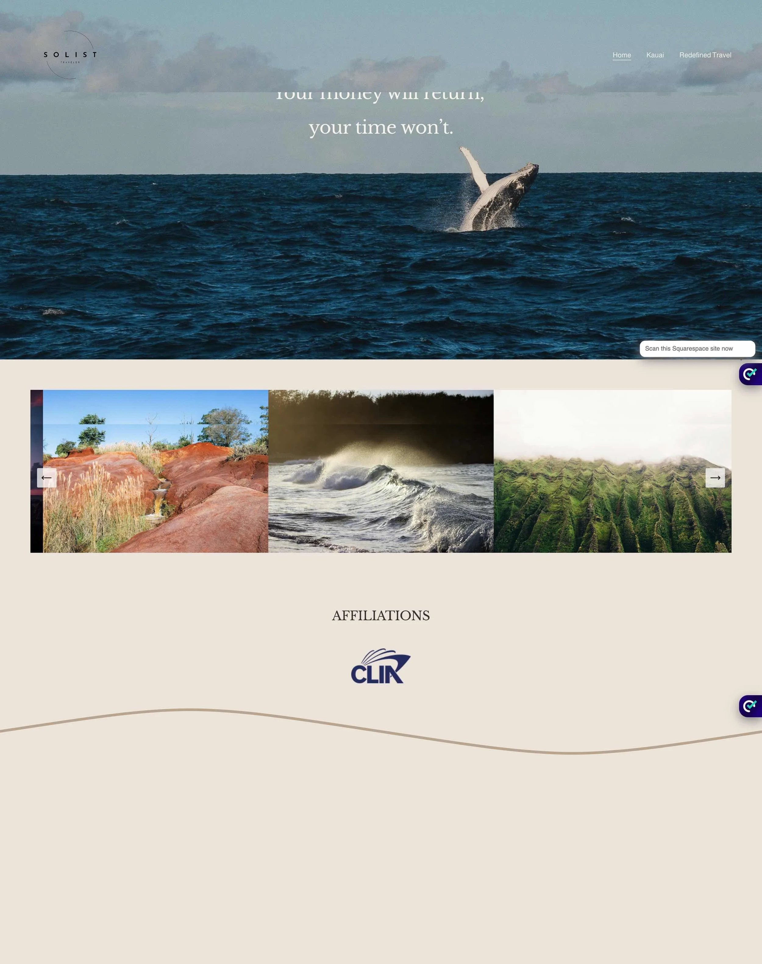 Solist Traveler old website