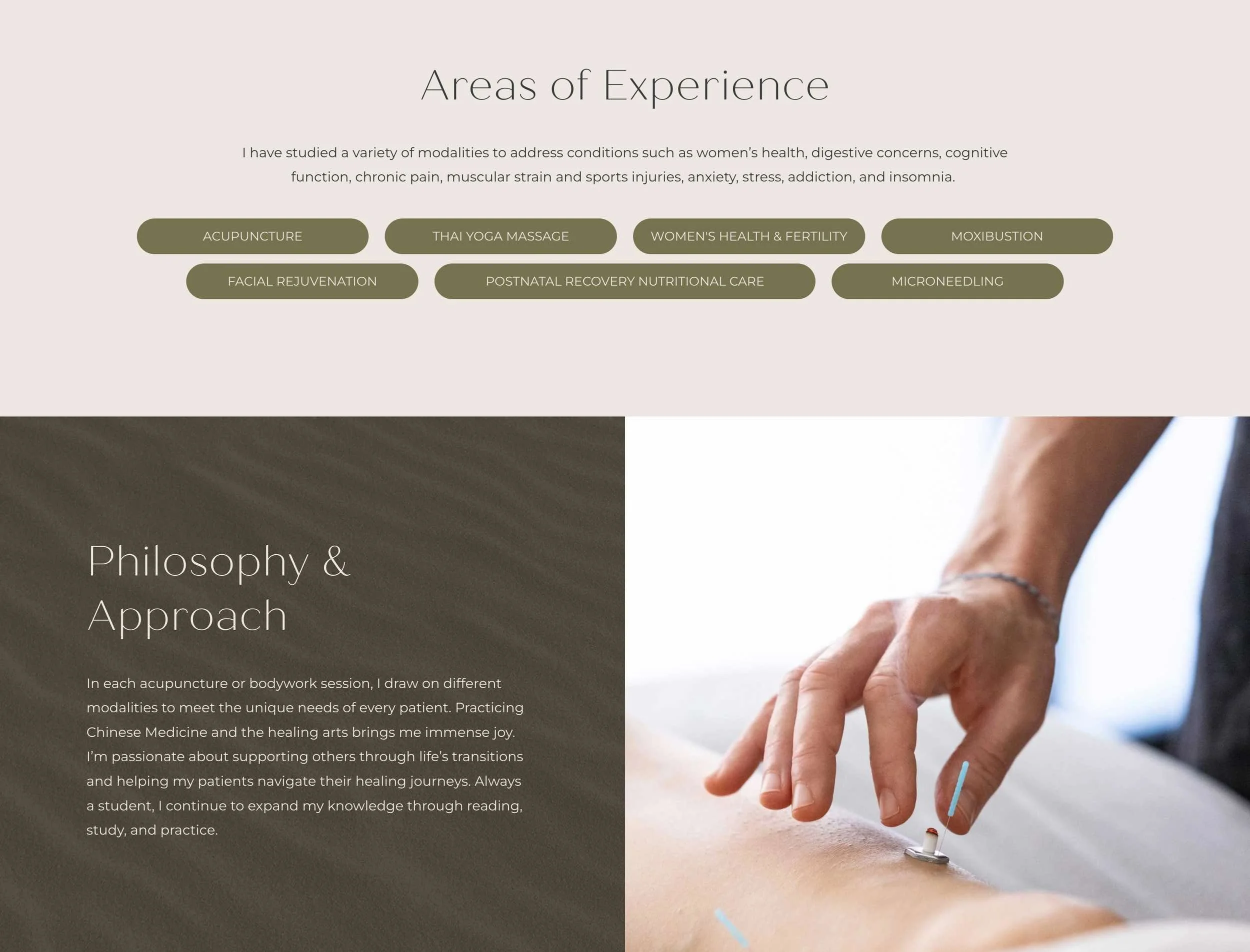 Web design for Laura Hoffman Acupuncture