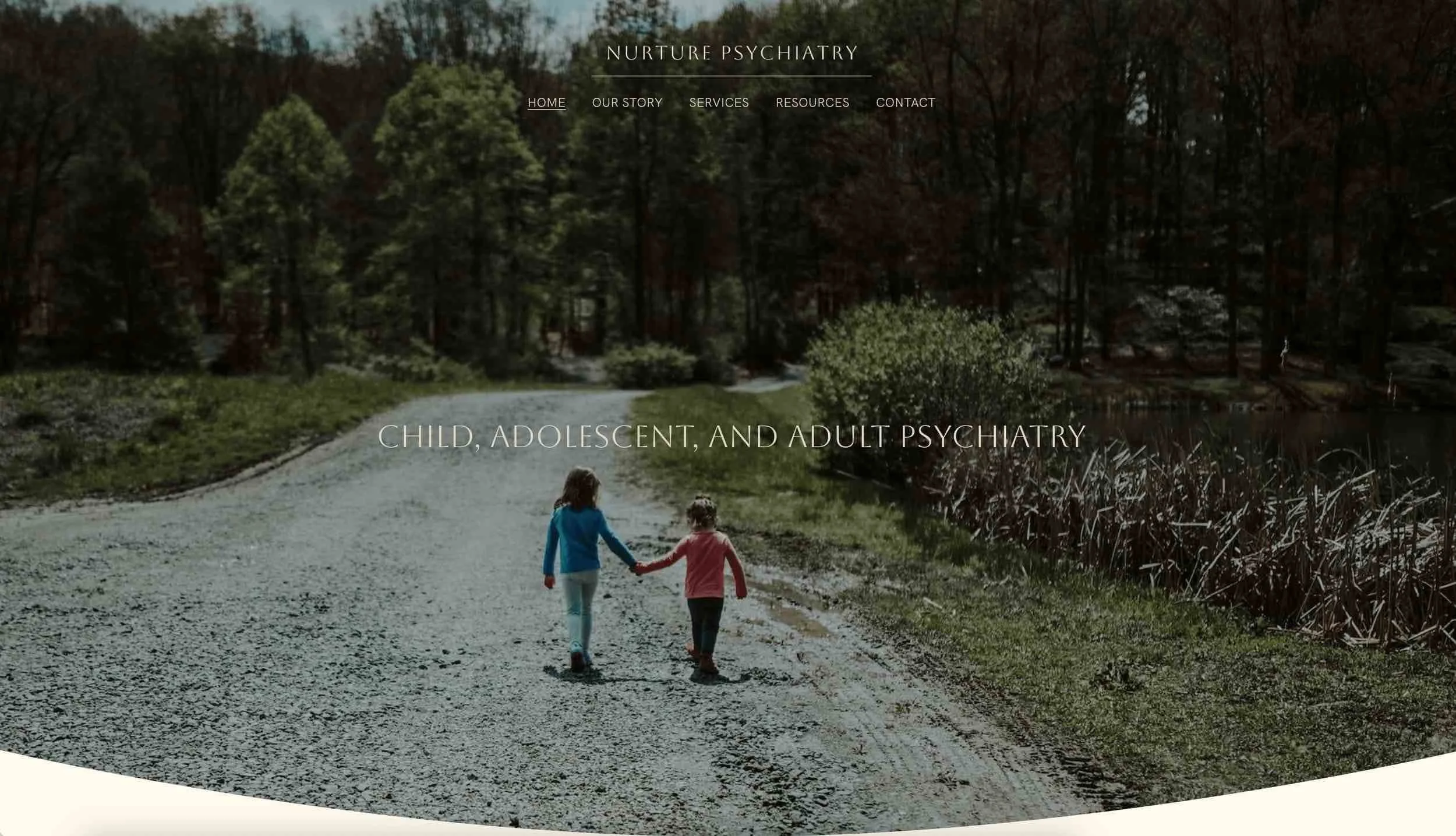 Nurture Psychiatry website design