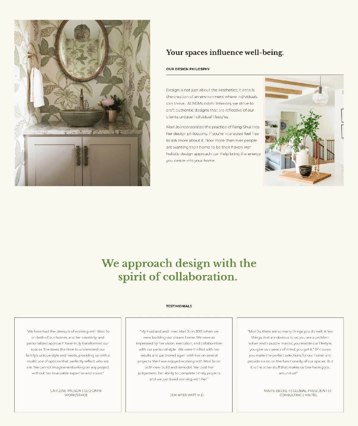 MJ Mundhal interior design custom website