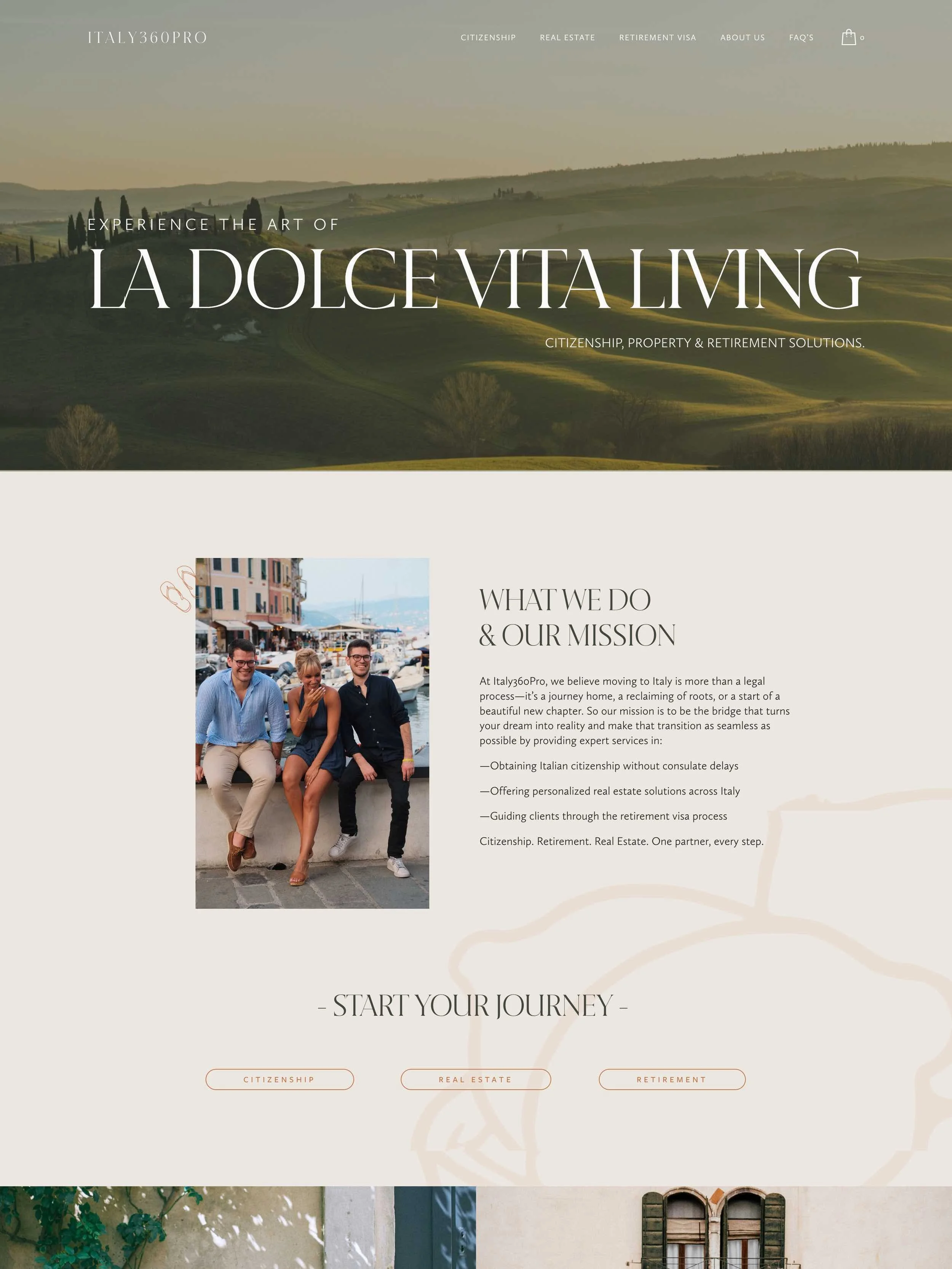 Italy360Pro redesigned website image