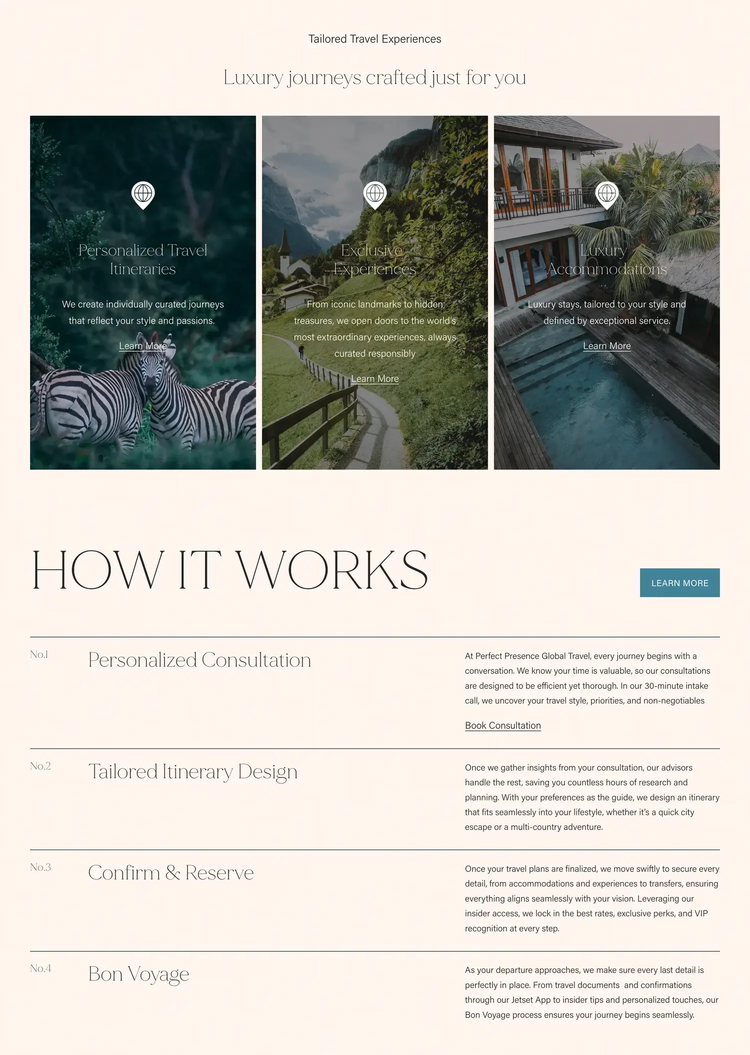 Perfect Presence website design