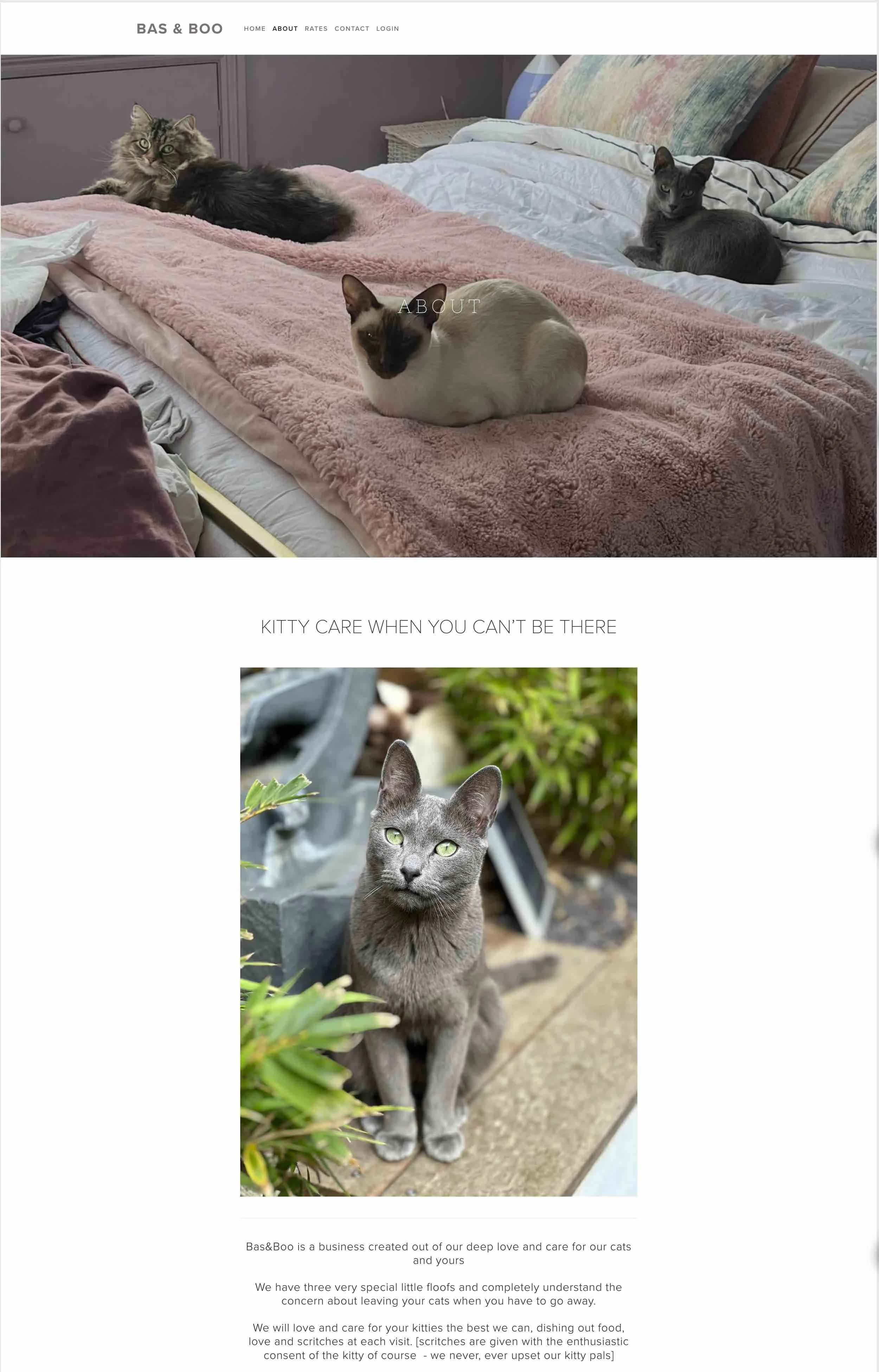 Old Bas and Boo website