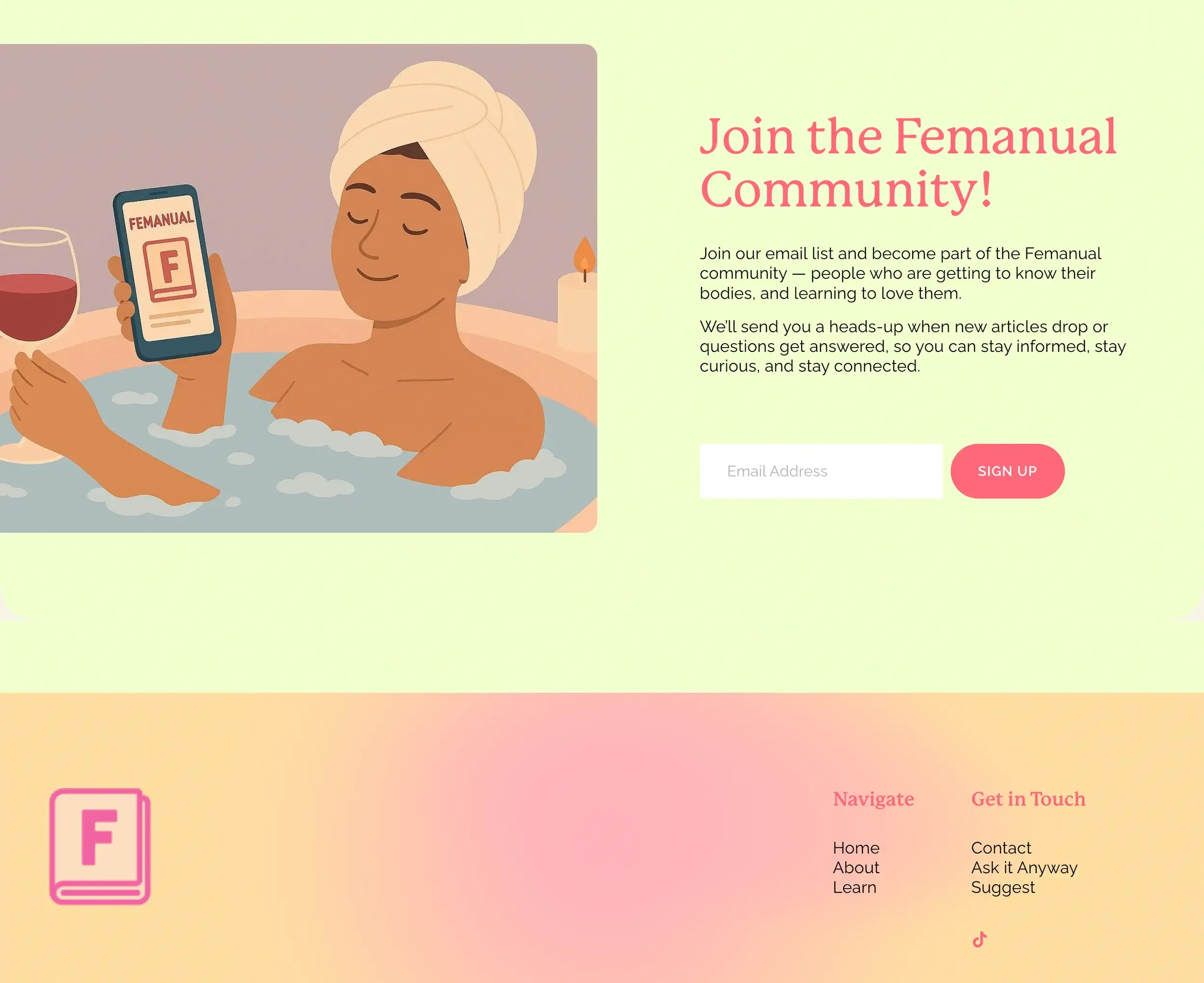 Website design for Femanual