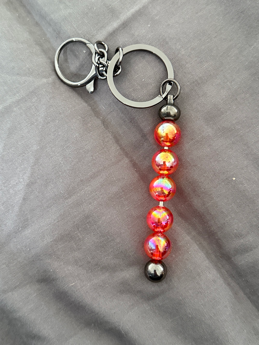 Vibrant Fidget Bead Keyring
